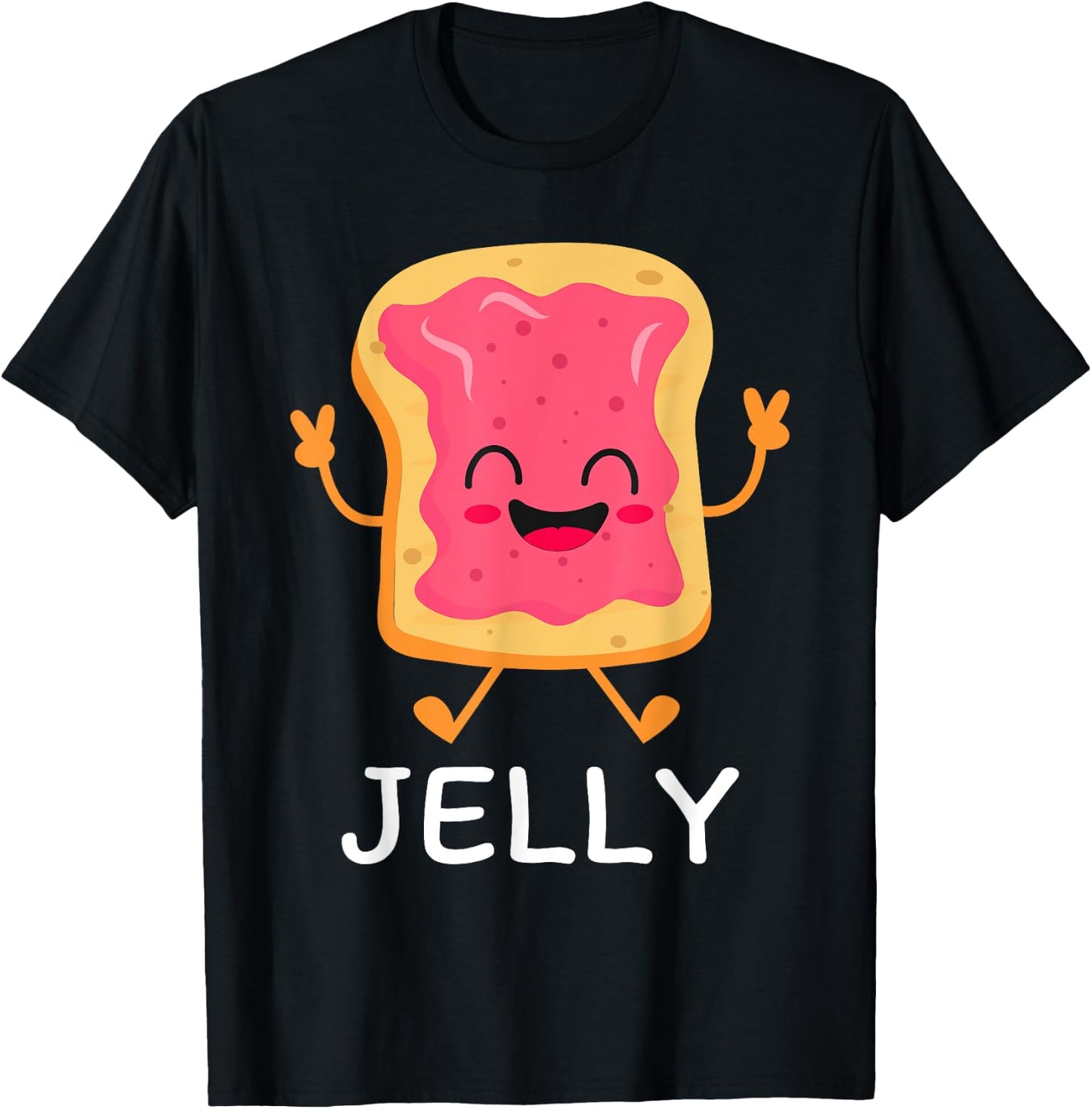 Couple Peanut Butter and Jelly Costume Halloween Matching T-Shirt - T-Shirt | Black