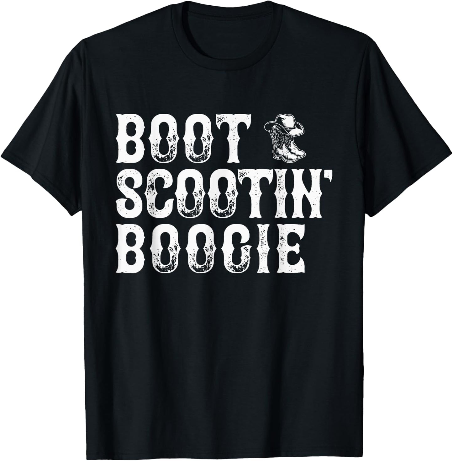 Boot Scootin’ Boogie Funny Country Music T-Shirt - T-Shirt | Black