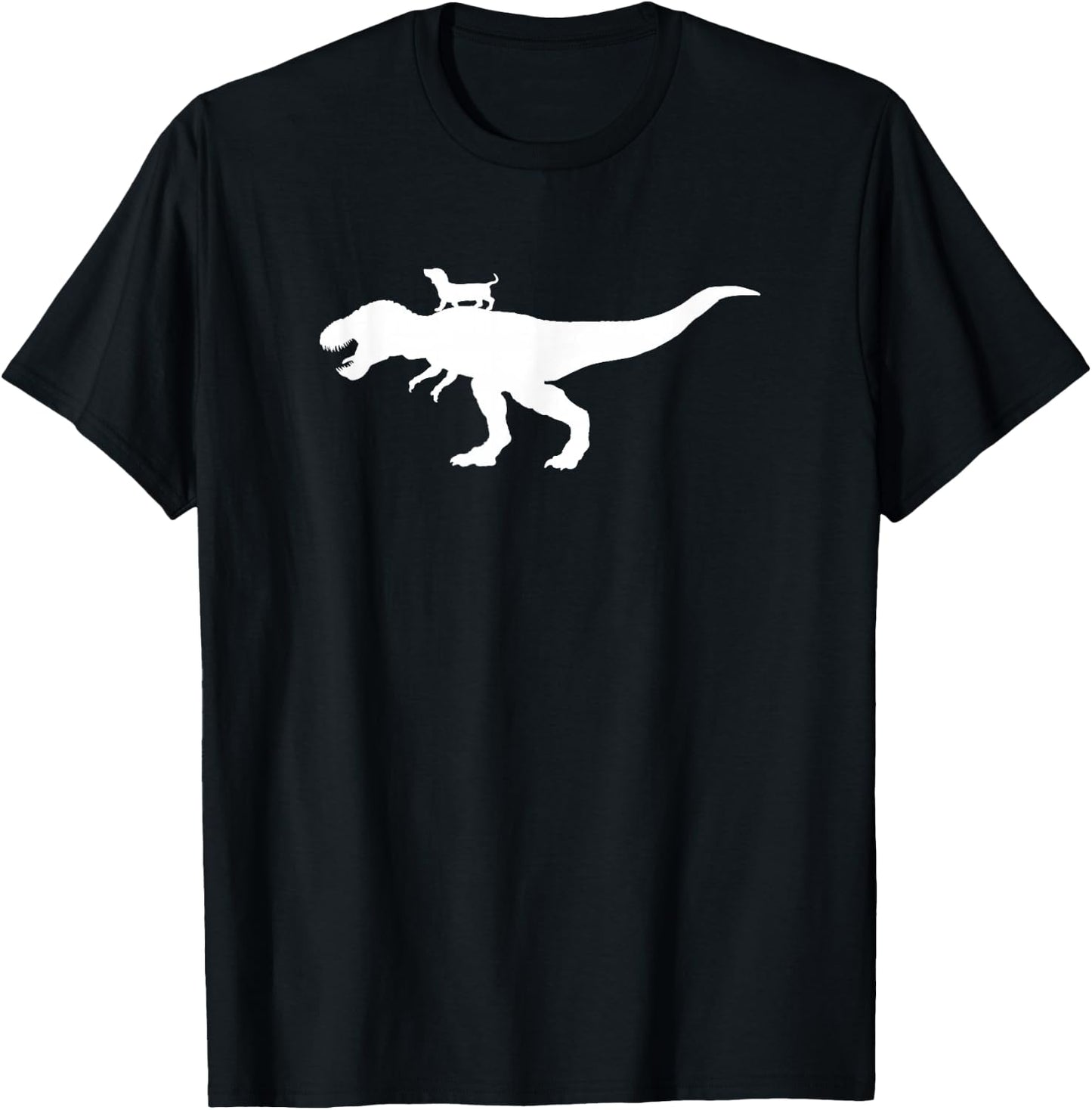 Trex Dinosaur & Dachshund Gifts Wiener Dog Owner Matching T-Shirt - T-Shirt | Black
