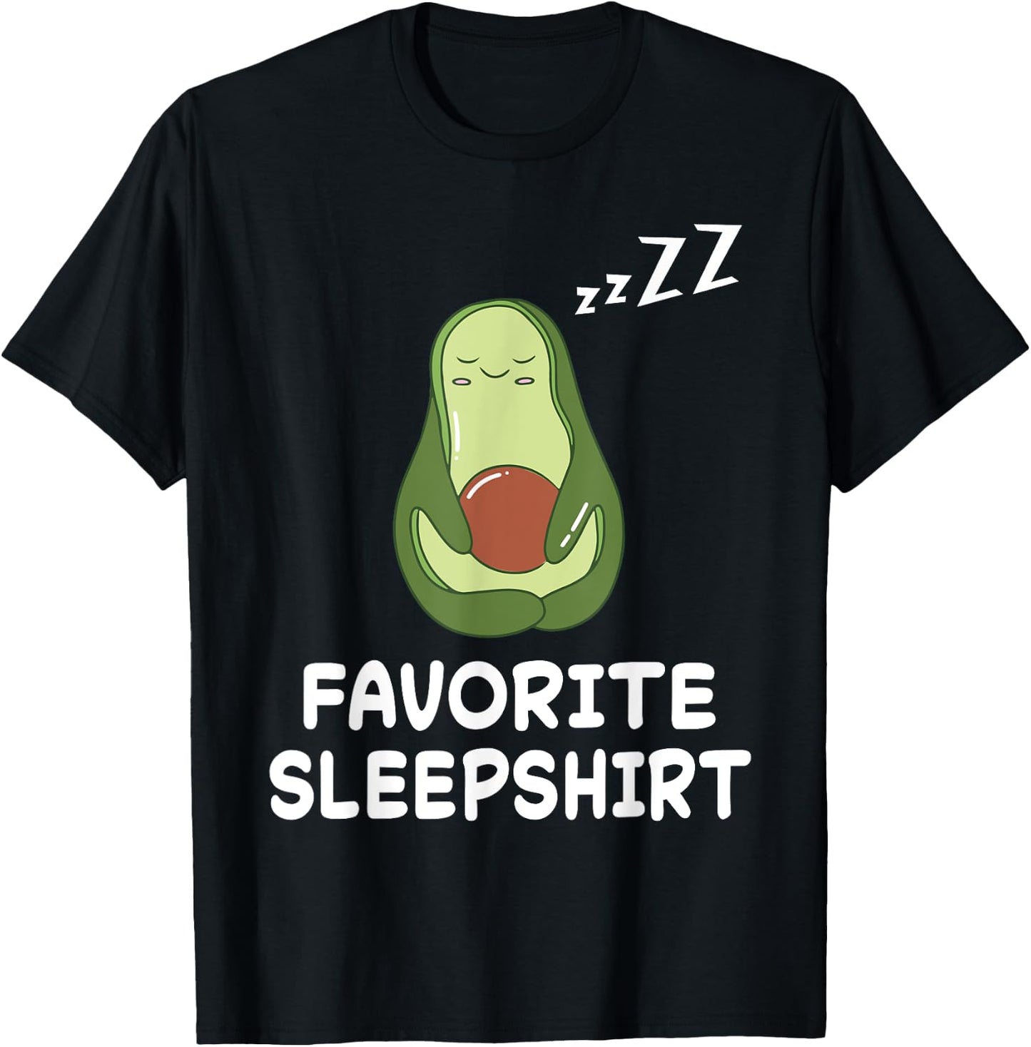 Avocado Avocados Nap Sleeping Sleep Pajama Nightgown T-Shirt - T-Shirt | Black