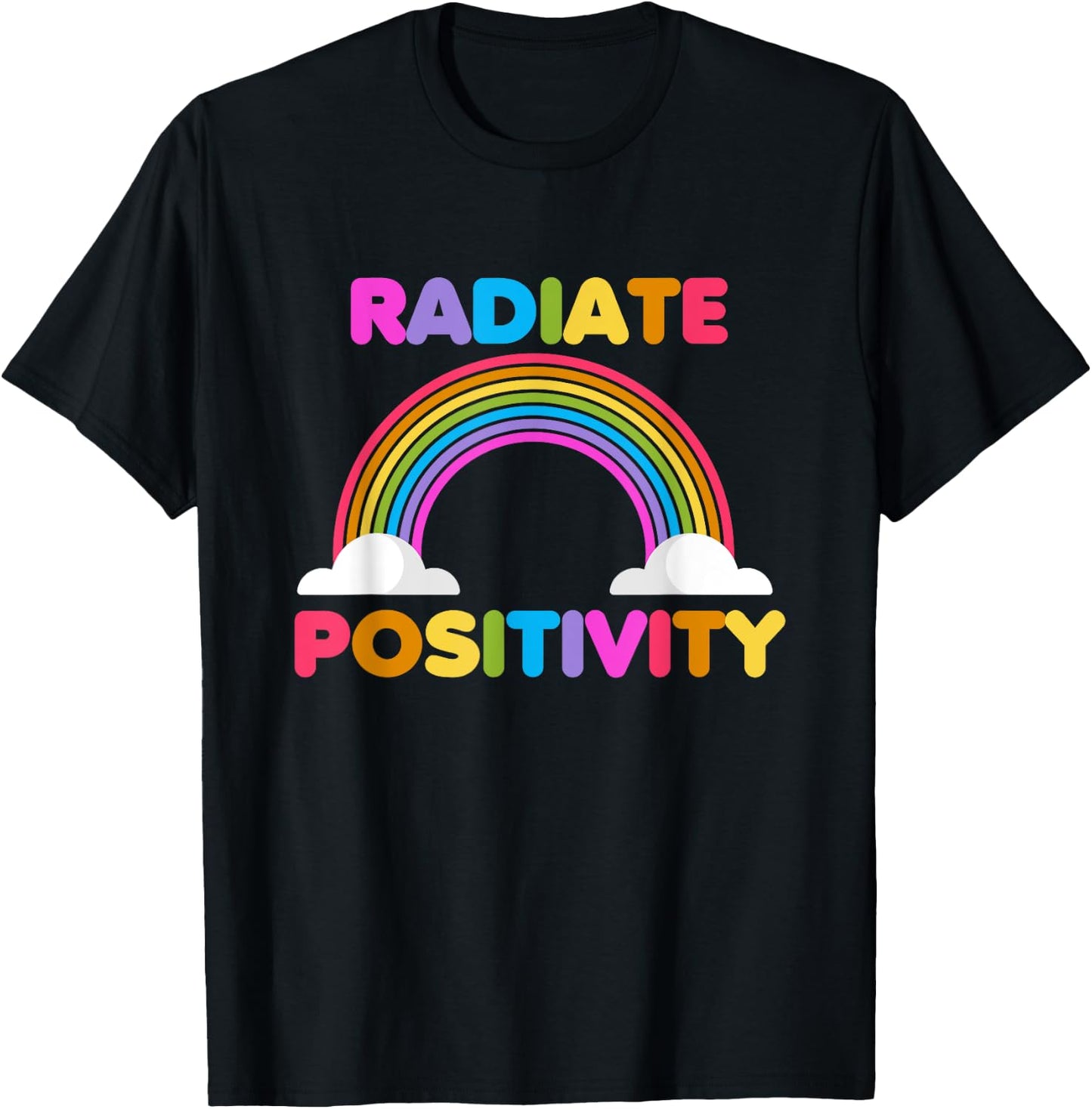 Radiate Positivity Shirt meditation & Inspirational Yoga T-Shirt - T-Shirt | Black