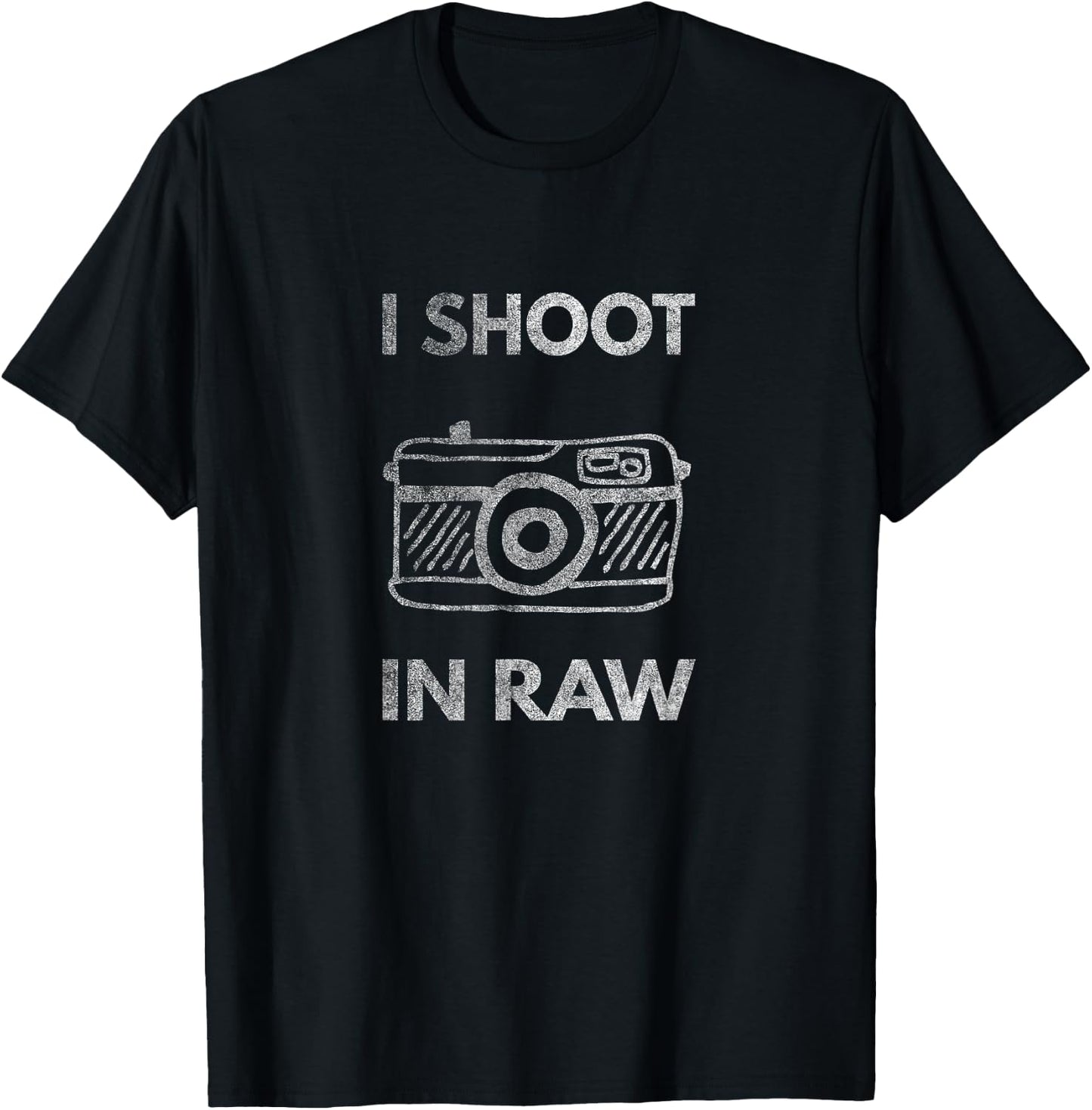 I shoot in RAW photographer T-Shirt - T-Shirt | Black