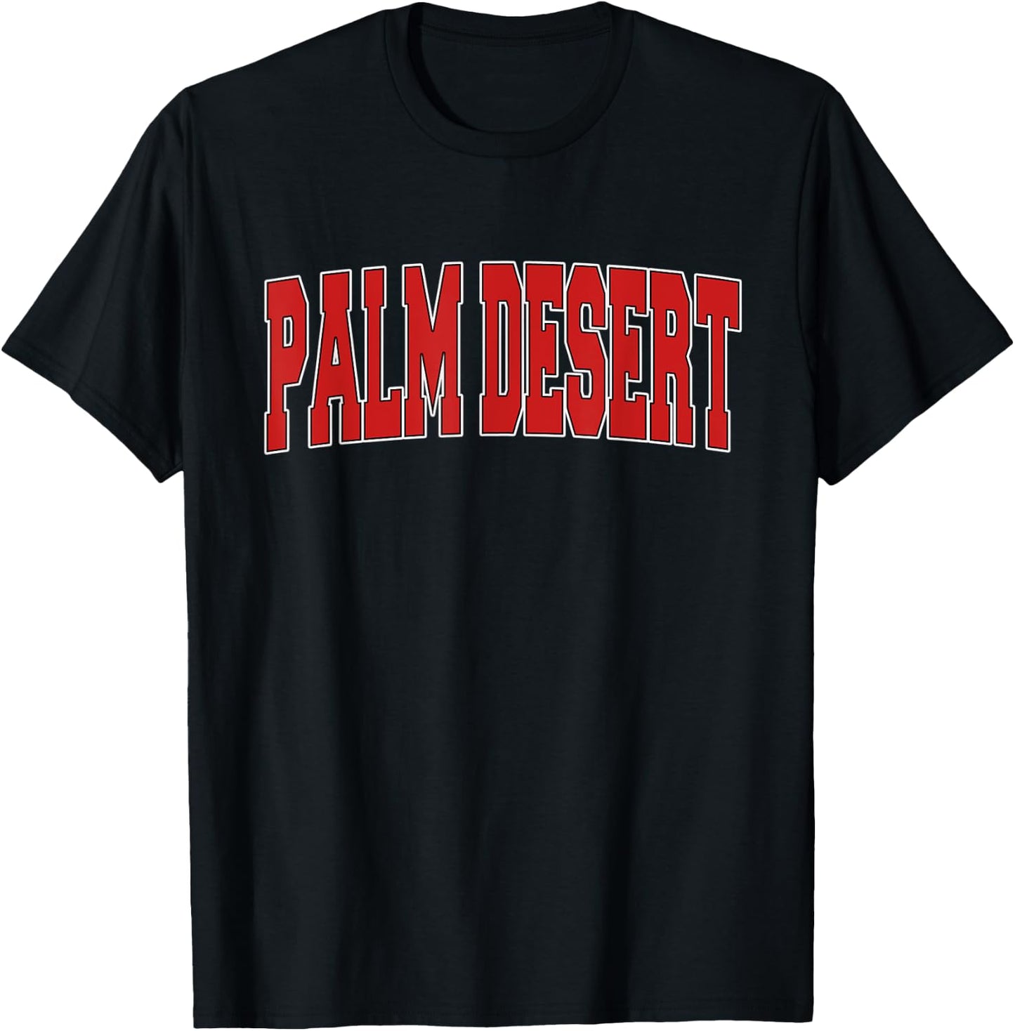 PALM DESERT CA CALIFORNIA Varsity Style USA Vintage Sports T-Shirt - T-Shirt | Black
