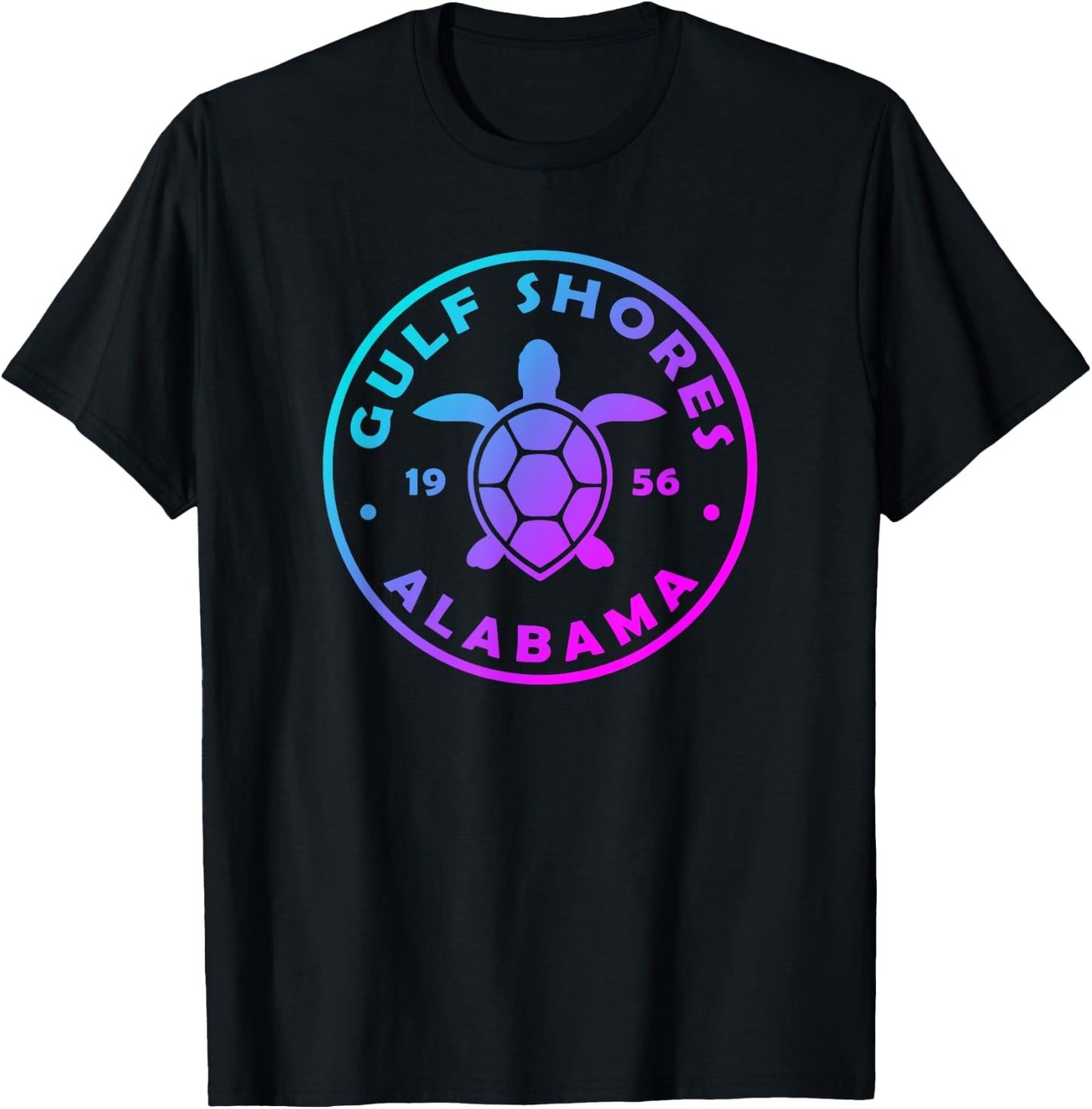 Gulf Shores Alabama Sea Turtle Boys Girls Tie Dye Souvenir T-Shirt - T-Shirt | Black