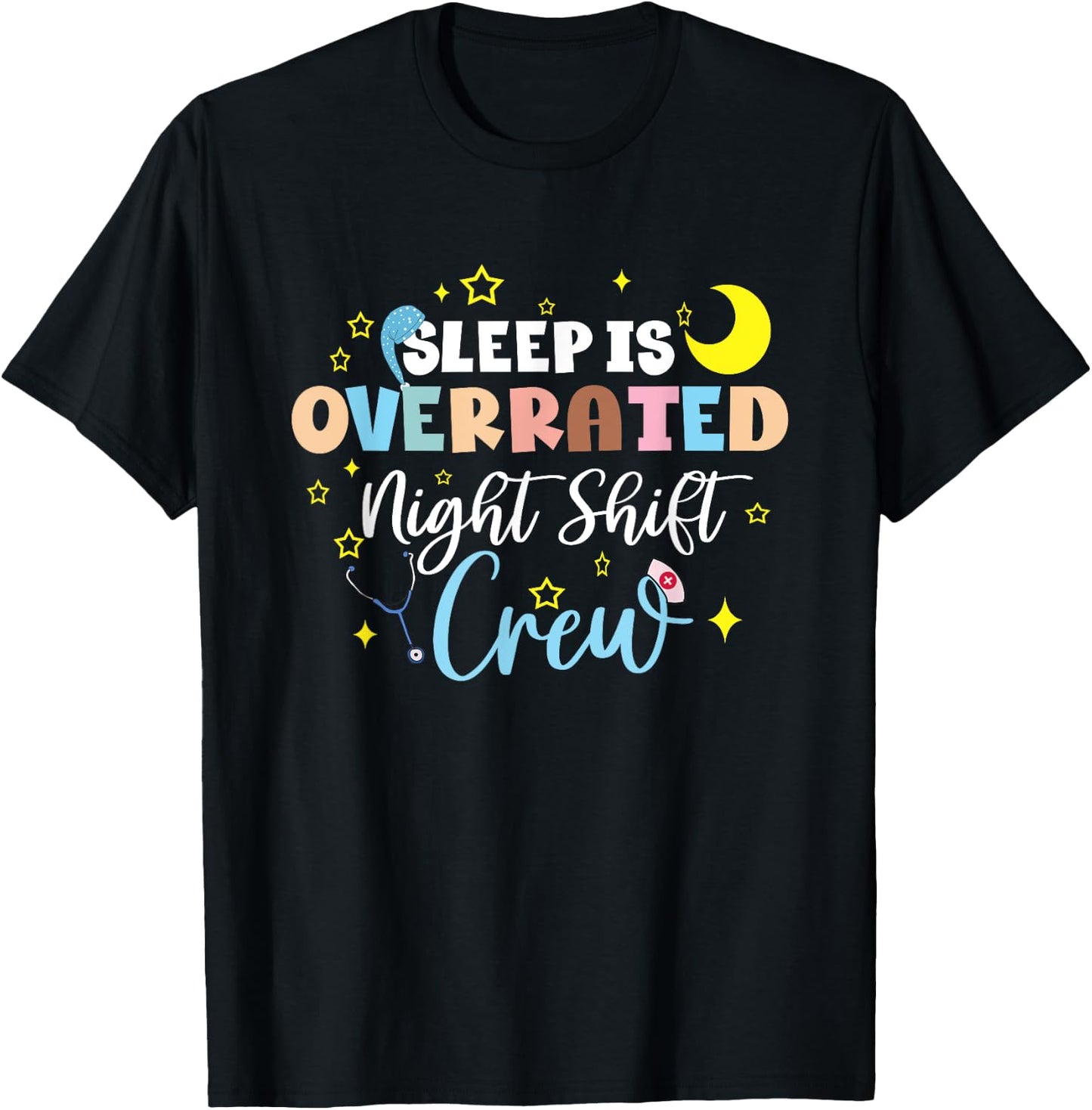 Nurse Hospital Helper Tool Lifesavers Nursing Night Shift T-Shirt - T-Shirt | Black
