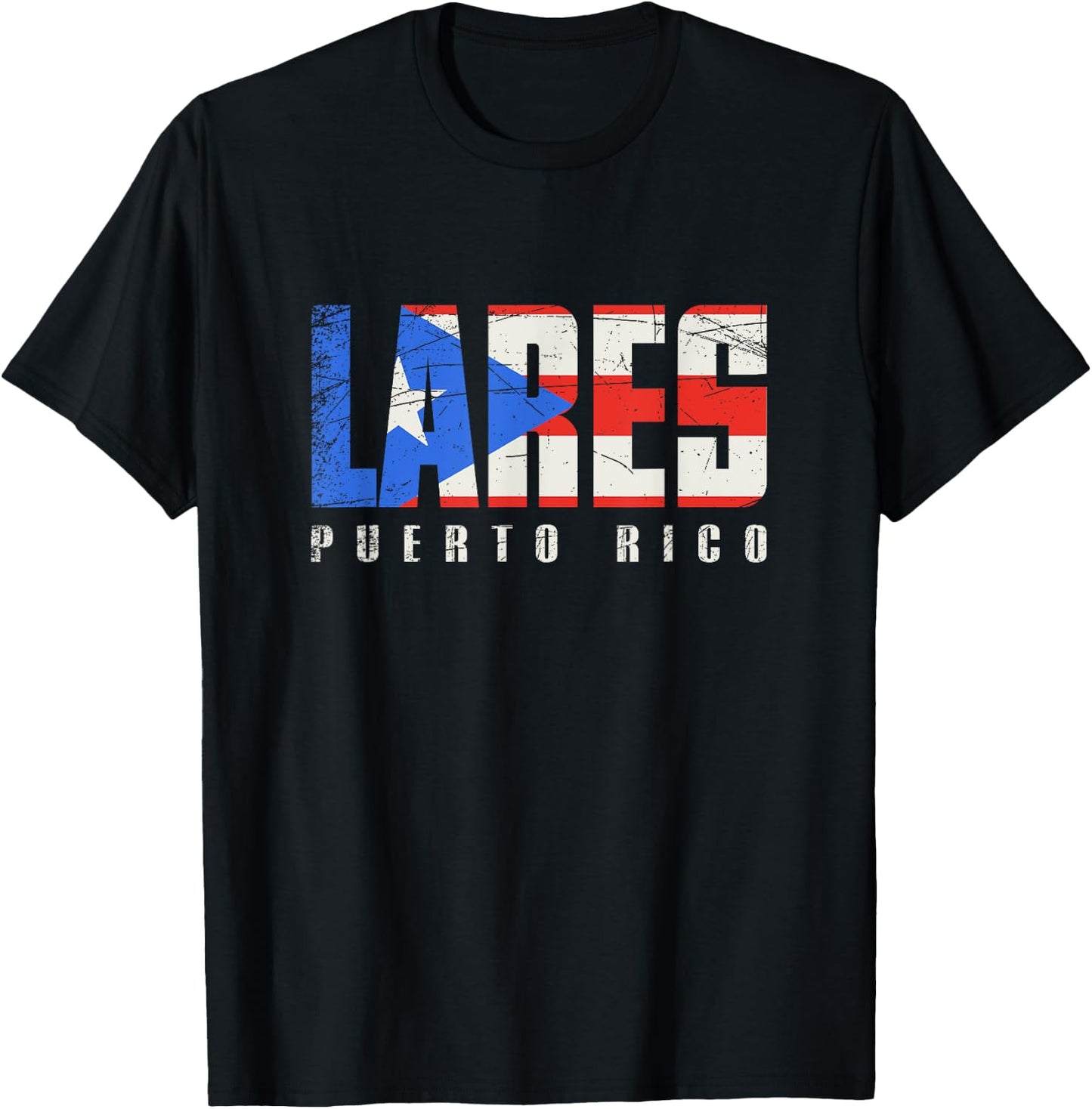 Puerto Rican flag Lares Puerto Rico T-Shirt - T-Shirt | Black