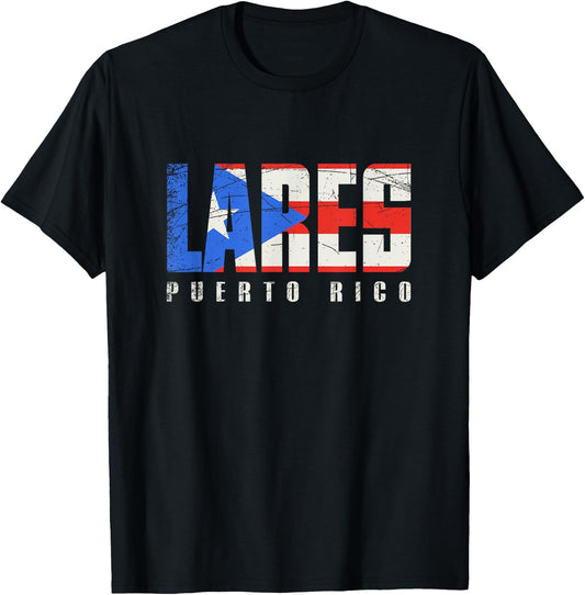 Puerto Rican flag Lares Puerto Rico T-Shirt - T-Shirt | Black