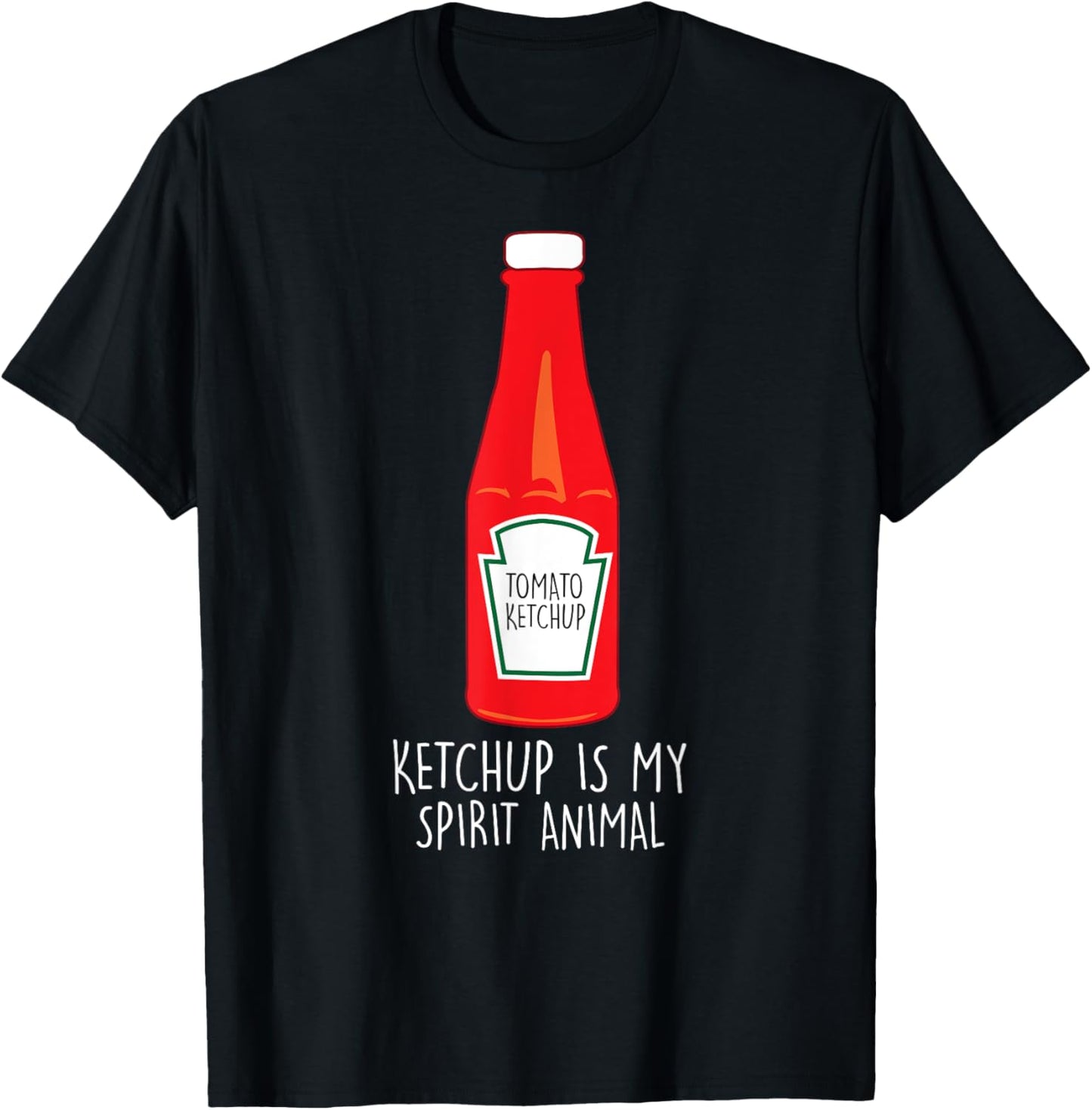 Funny ketchup is my spirit animal T-Shirt - T-Shirt | Black