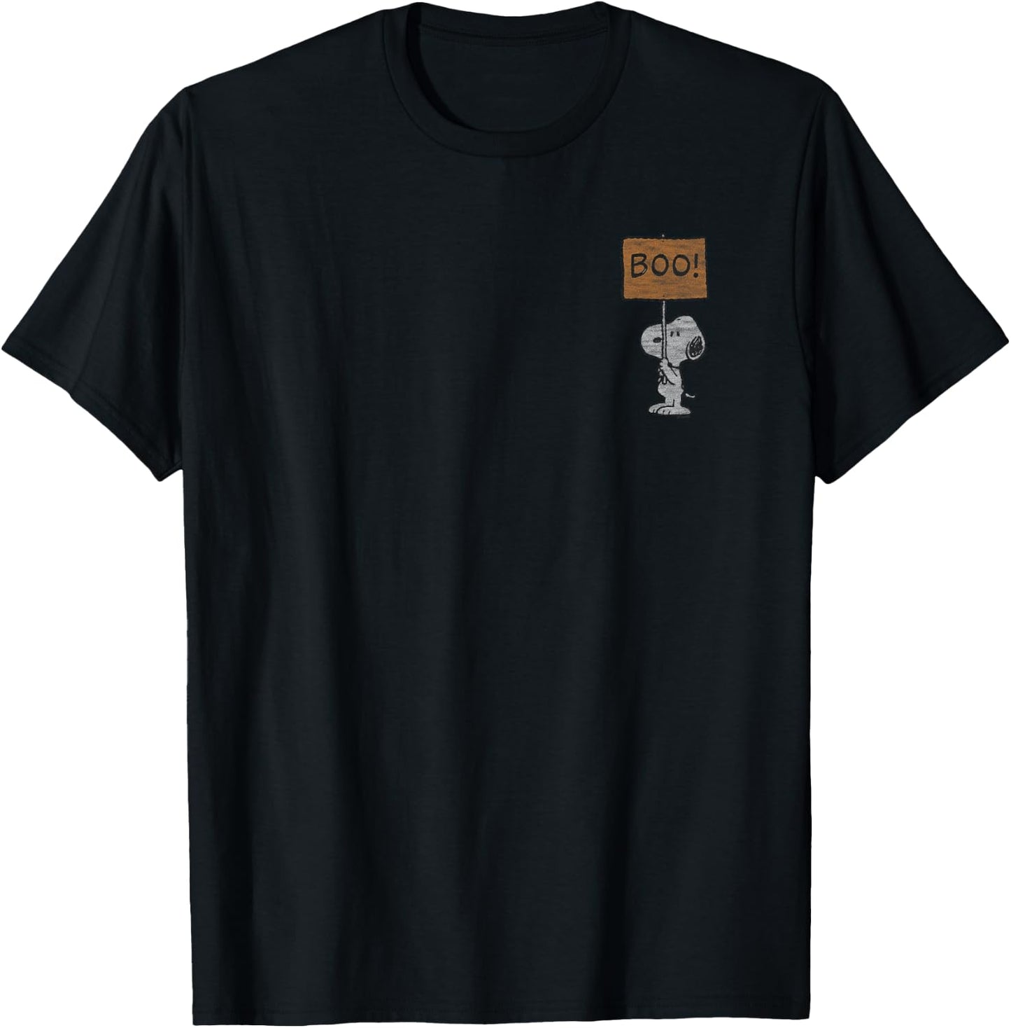 Peanuts Halloween Snoopy Boo Sign T-Shirt - T-Shirt | Black