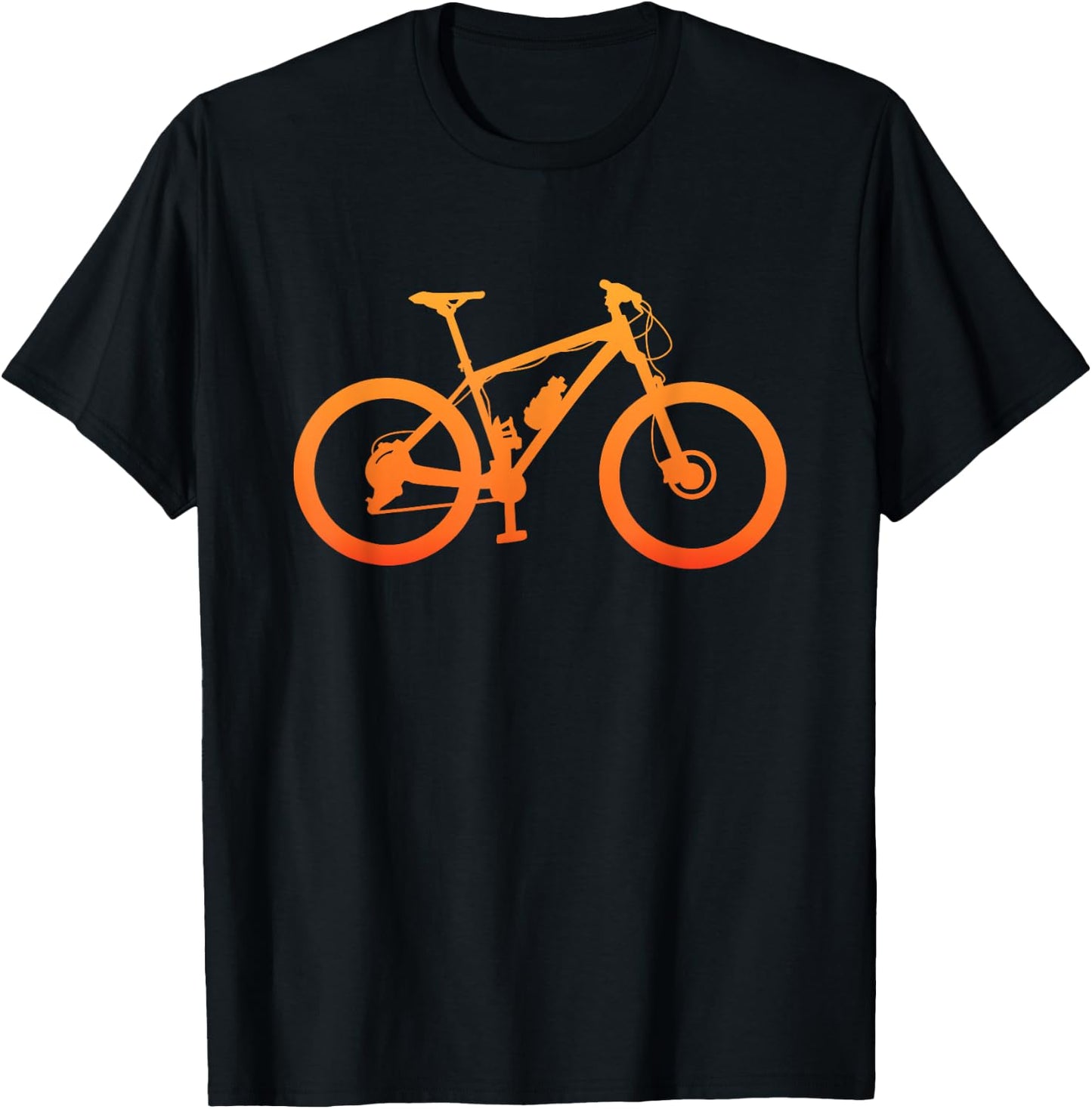 Mountain Bike Minimalist Graphic, Cycling Lovers Men Women T-Shirt - T-Shirt | Black