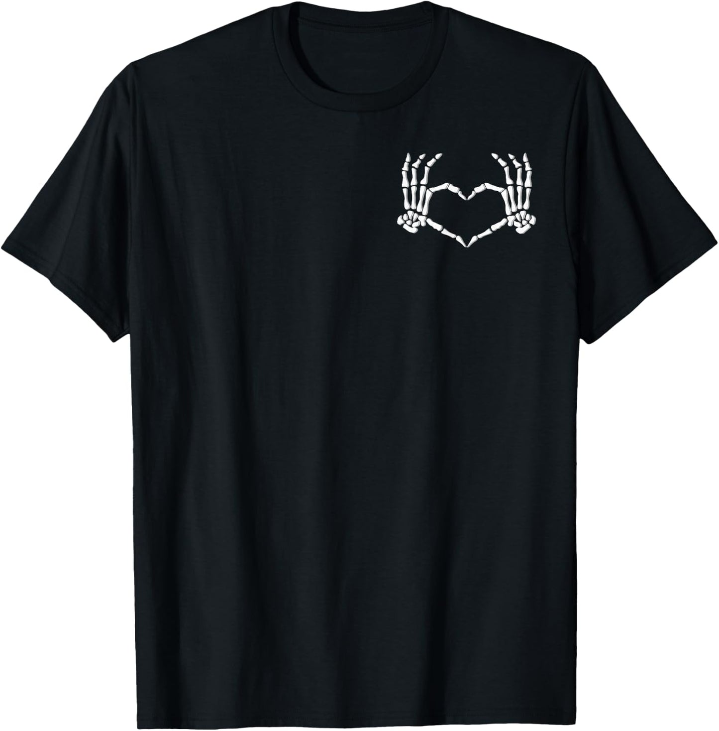 Skeleton Hands Heart Halloween Costume men women Girls T-Shirt - T-Shirt | Black