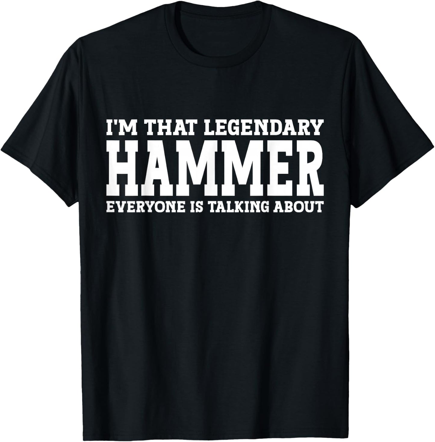 Hammer Surname Funny Team Family Last Name Hammer T-Shirt - T-Shirt | Black