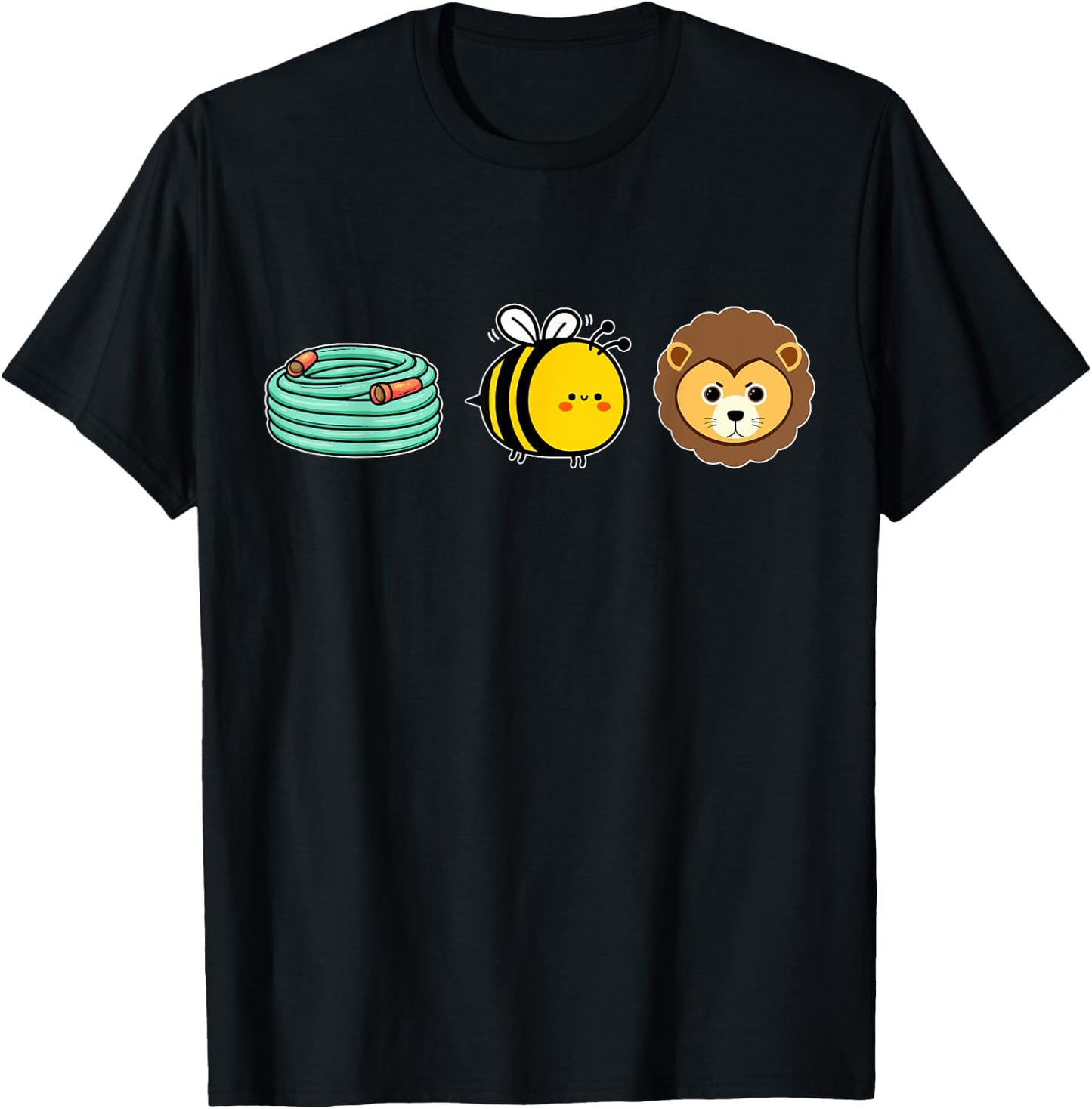 Hose Bee Lion Hidden message Funny Men Women T-Shirt - T-Shirt | Black