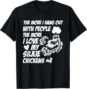 Silky Chicken Fluffy Chinese Silk Chicken Silkie Chicken T-Shirt - T-Shirt | Black