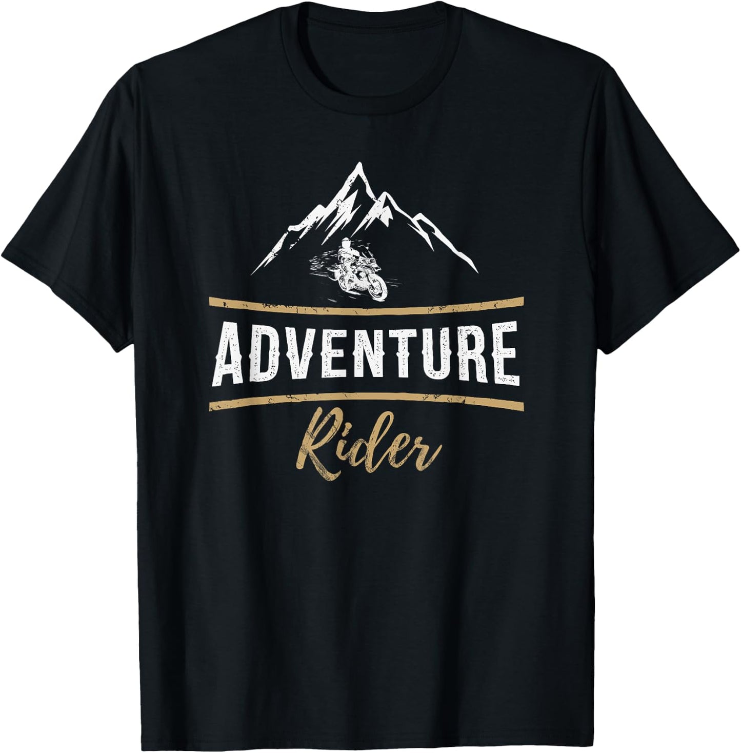 Adventure Rider Motorcycle Camping T-Shirt - T-Shirt | Black