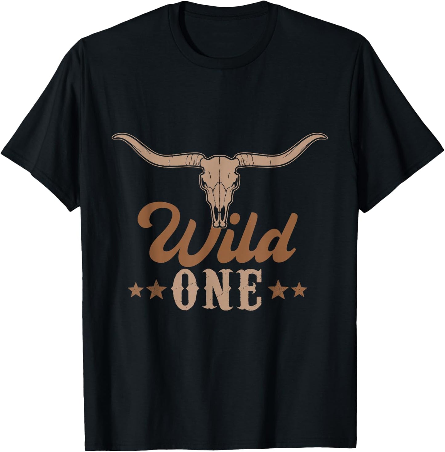 Wild One Cowboy Western Rodeo First Birthday Party Matching T-Shirt - T-Shirt | Black