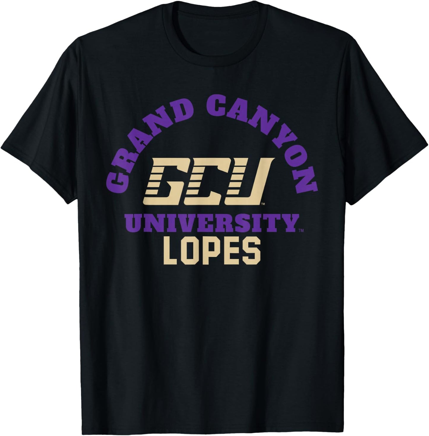 License Champs Grand Canyon University Lopes | Official NCAA | NCAFGCU006 , Small, White T-Shirt - T-Shirt | Black