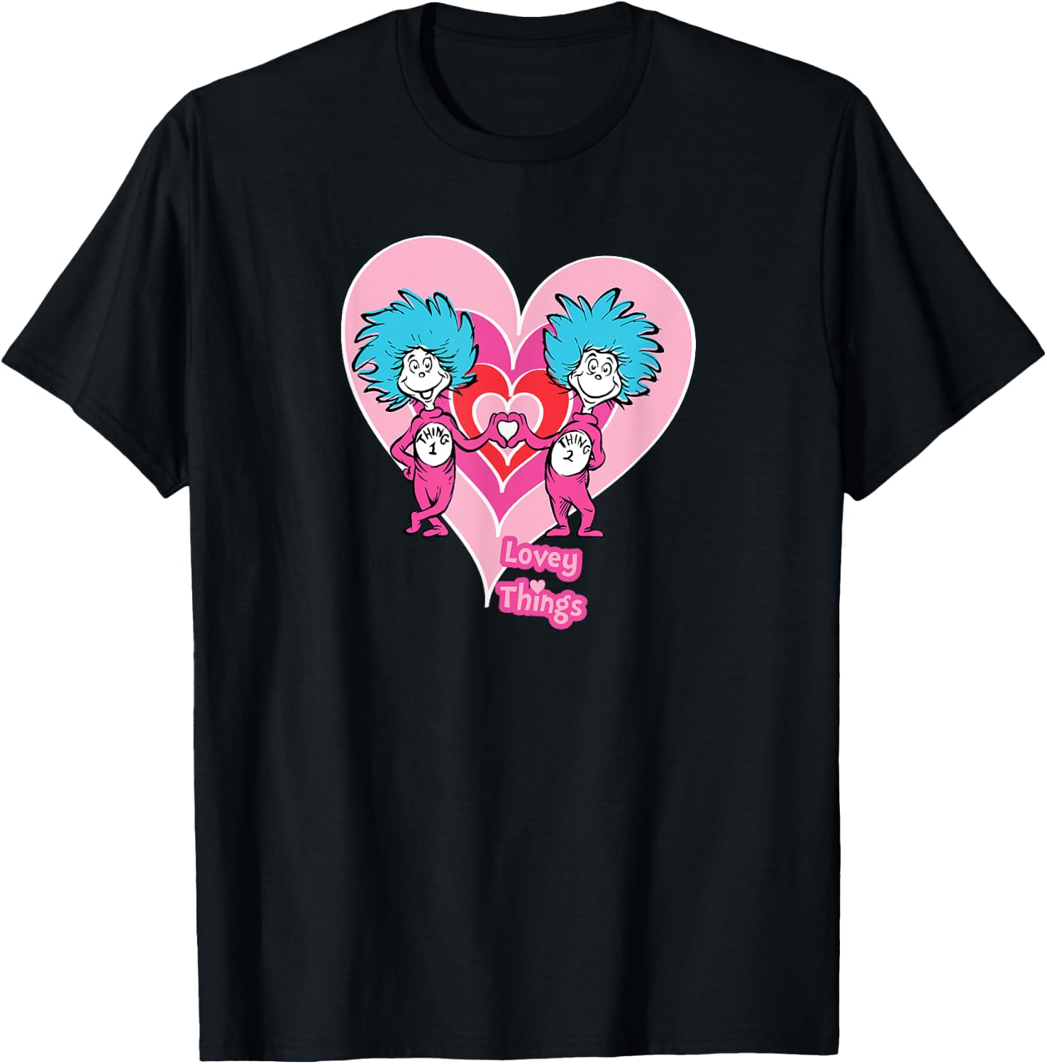 Dr. Seuss Lovey Things T-Shirt - T-Shirt | Black