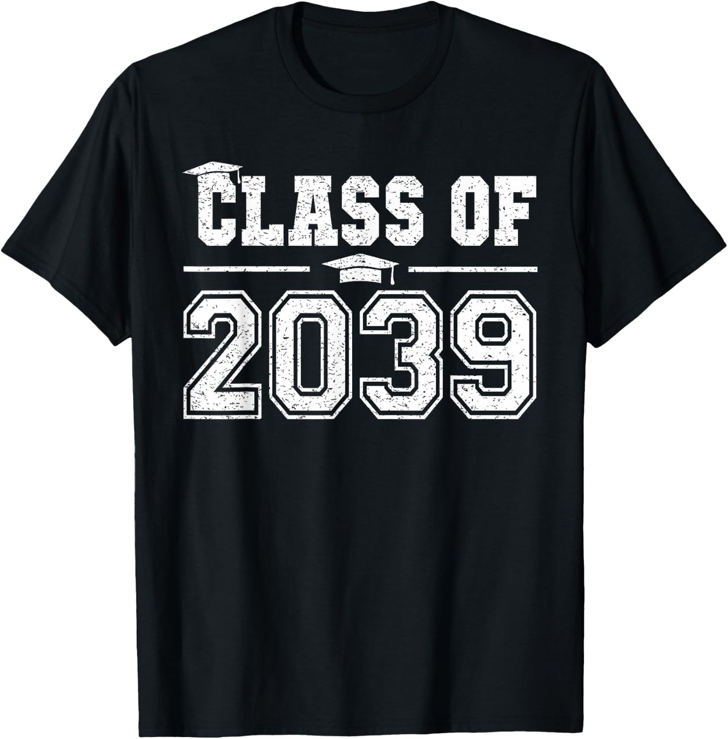 Class of 2039 Grow With Me Graduation First Day of School T-Shirt - T-Shirt | Black