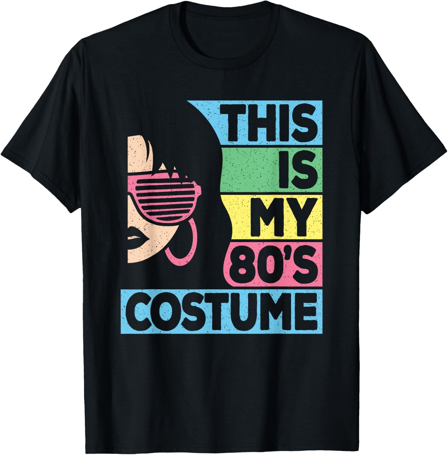 This Is My 80's Costume Women 1980s 80s Outfit Disco Party T-Shirt - T-Shirt | Black