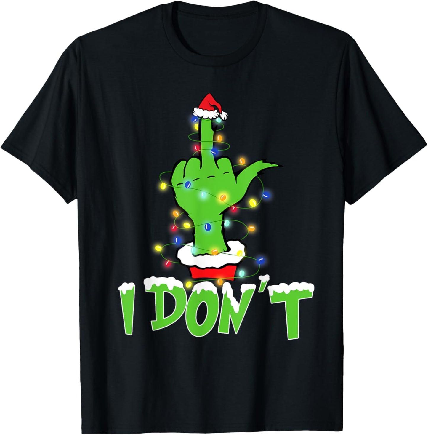 I Love Matching Christmas Shirts I Don't Xmas Lights Couples T-Shirt - T-Shirt | Black