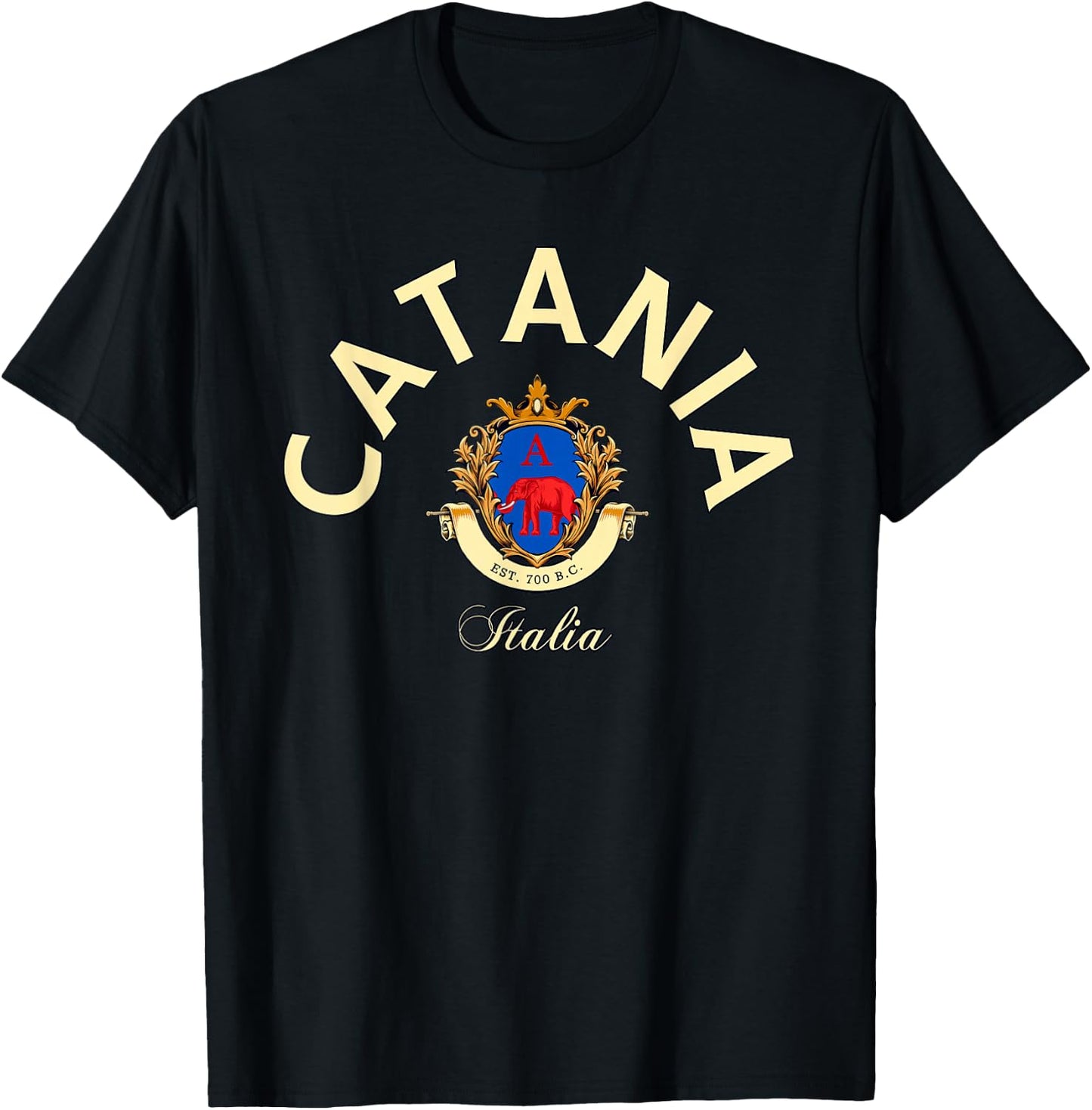 Catania Italia family trip Catania trip Catania fan Catania T-Shirt - T-Shirt | Black