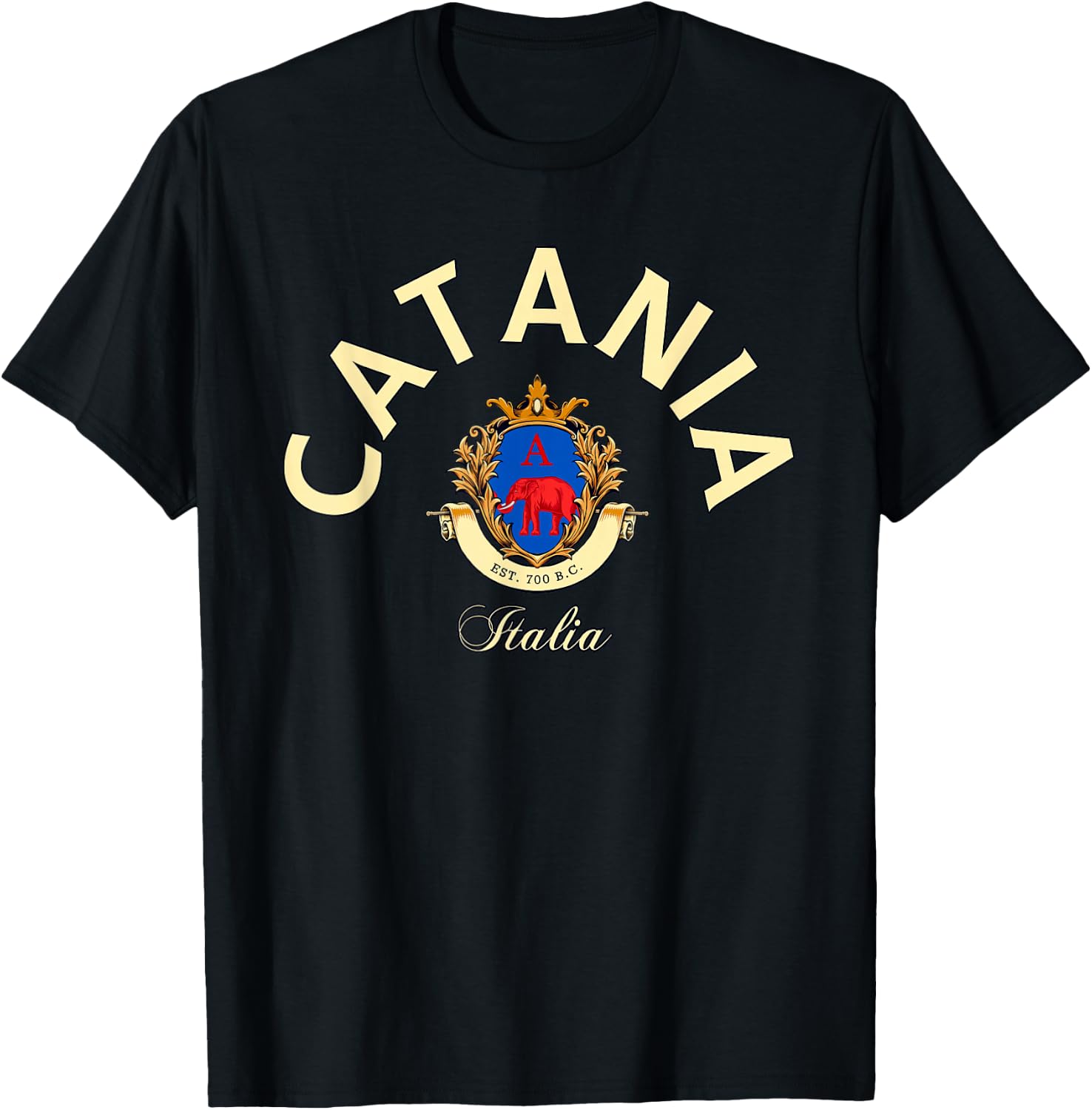 Catania Italia family trip Catania trip Catania fan Catania T-Shirt - T-Shirt | Black