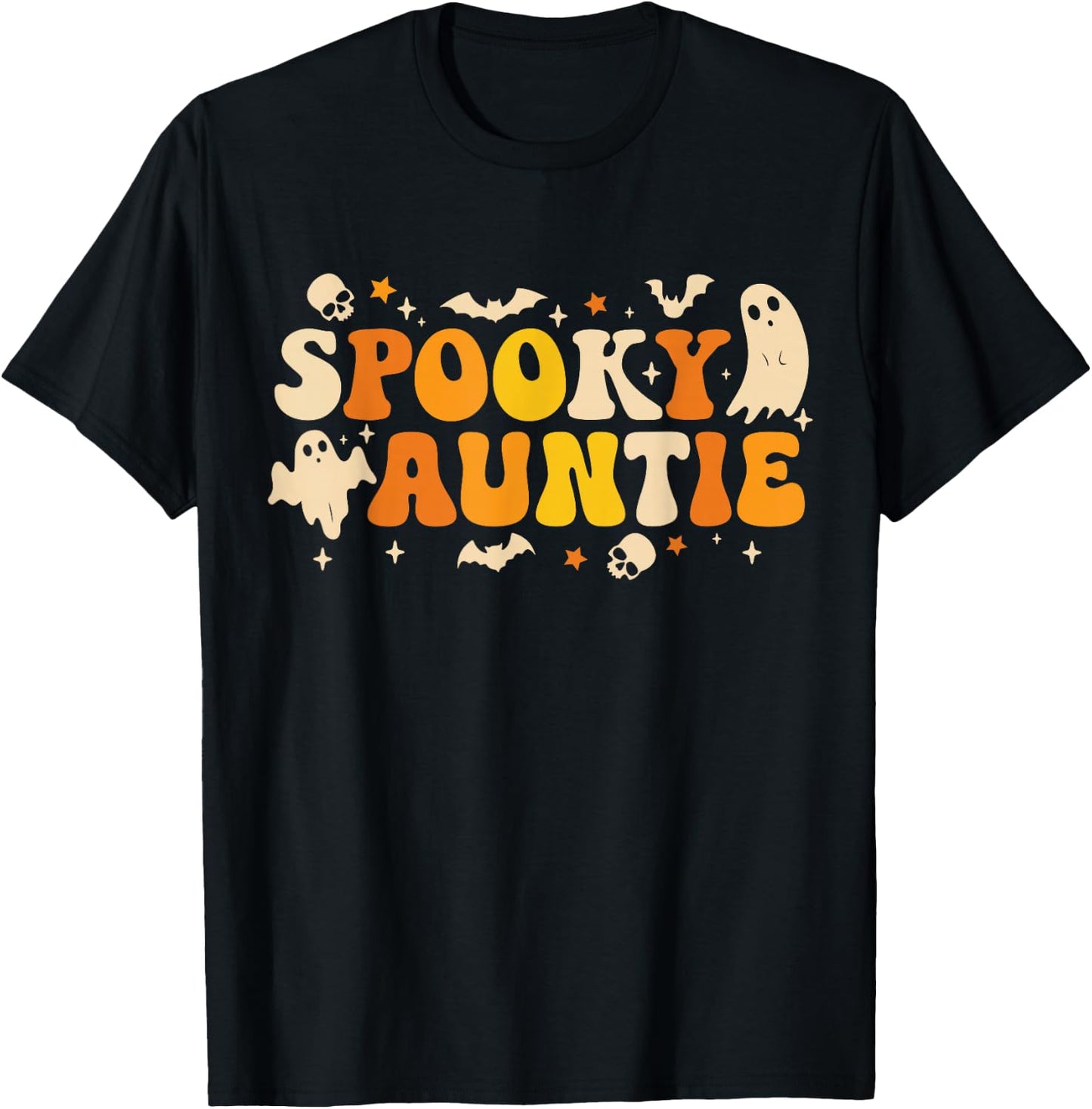 My Spooky Auntie Funny Aunt Halloween Costume Outfit Women T-Shirt - T-Shirt | Black