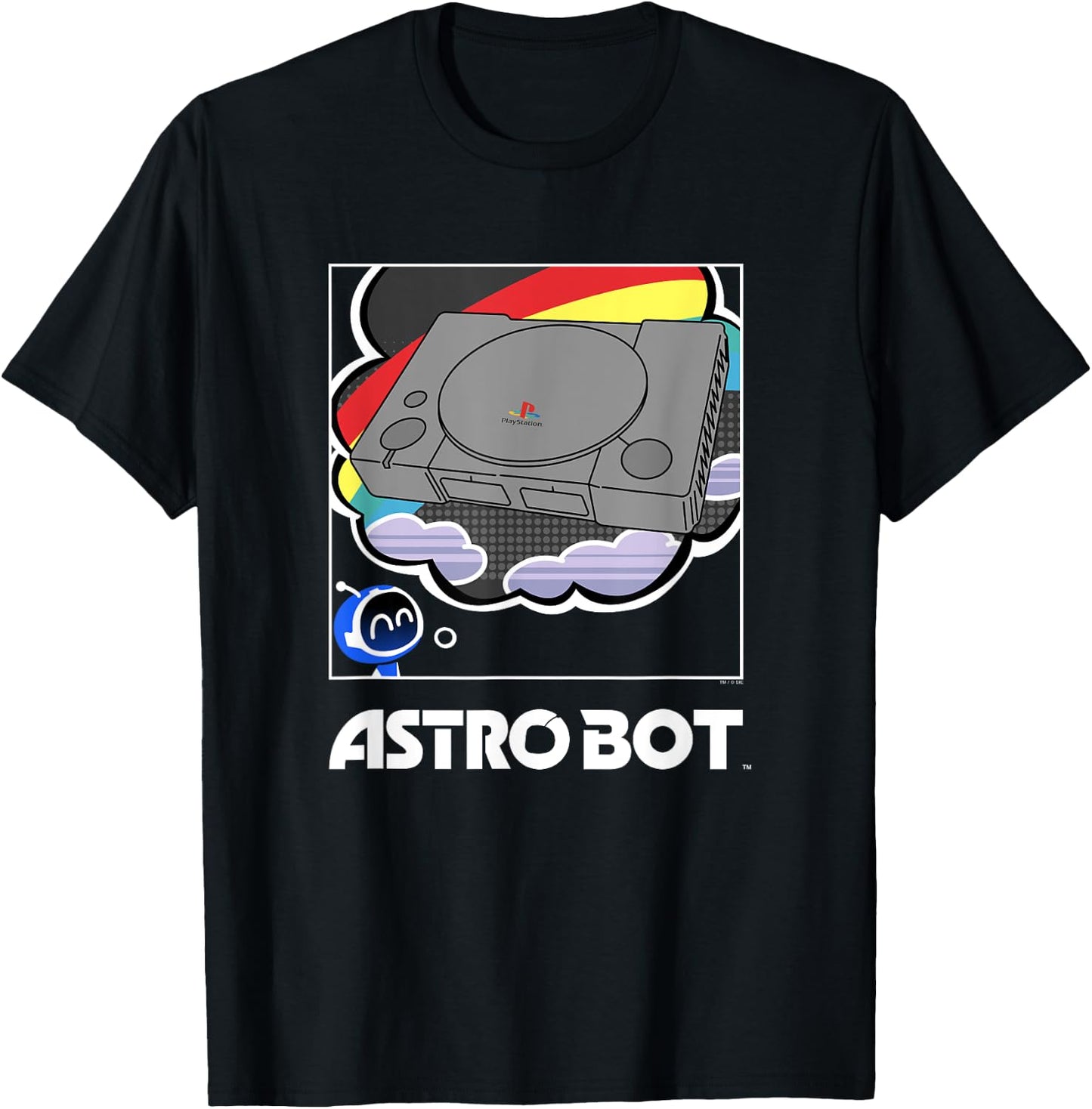 Astro Bot Dreams of PlayStation Gaming Video Game T-Shirt - T-Shirt | Black