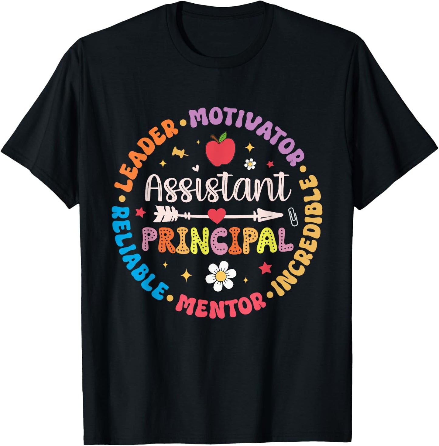 Groovy School Assistant Principal Teacher Appreciation Men Women T-Shirt - T-Shirt | Black