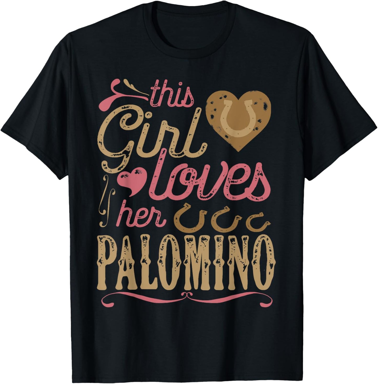 Palomino Horse Shirt - Palomino Horse Lover Gift T-Shirt - T-Shirt | Black