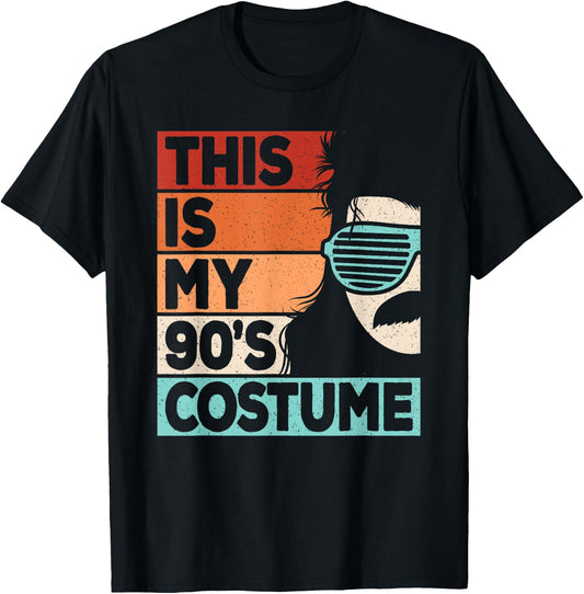 This Is My 90s Costume Men 1990s 90s Outfit Disco Party T-Shirt - T-Shirt | Black