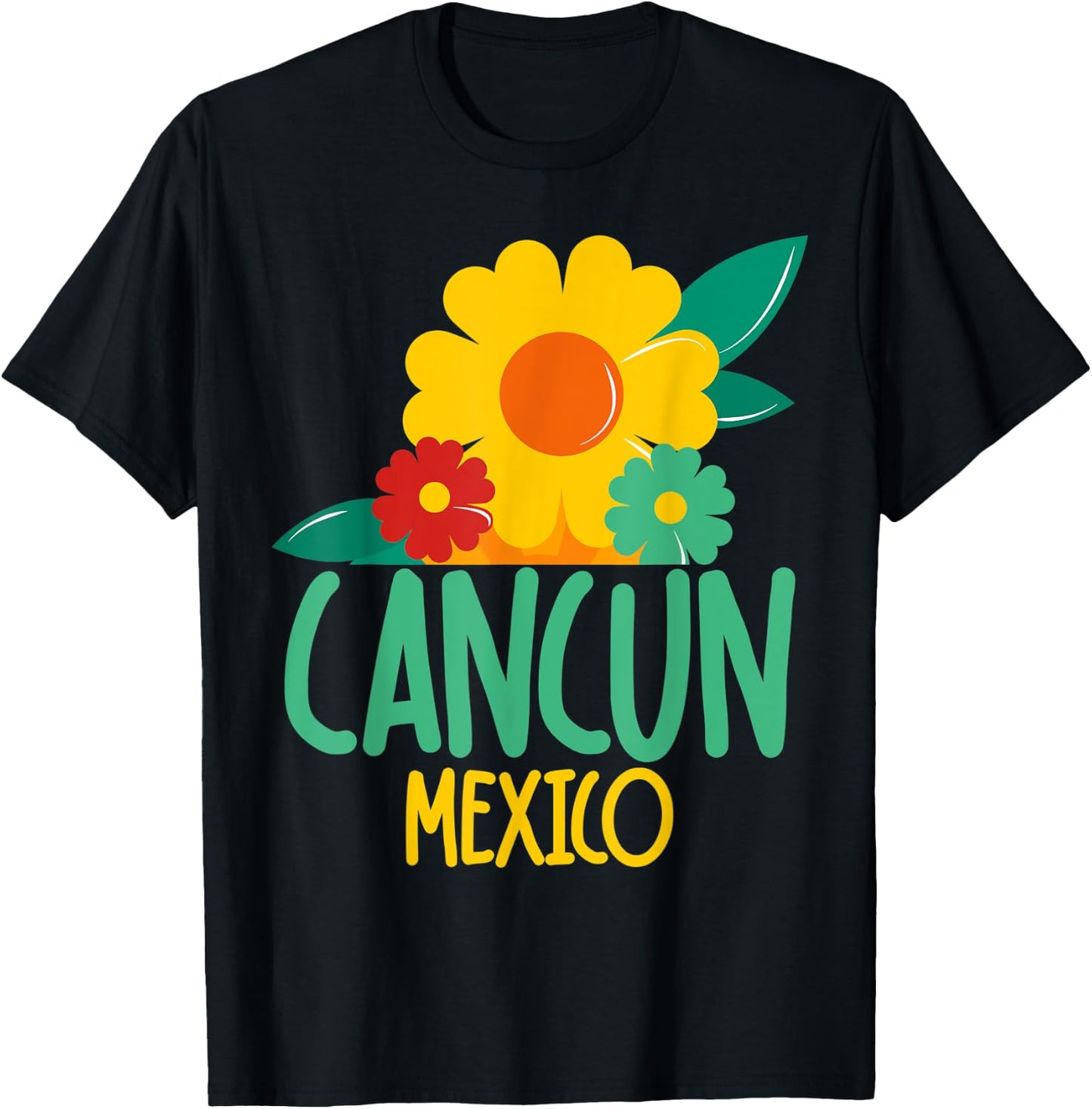 Cancun Mexico Shirts Vacation Travel Getaway Tropical T-Shirt - T-Shirt | Black