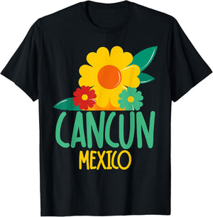 Cancun Mexico Shirts Vacation Travel Getaway Tropical T-Shirt - T-Shirt | Black