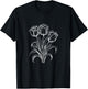 Tulips Lover On Black And White Tulip Flower Simple Arts T-Shirt - T-Shirt | Black