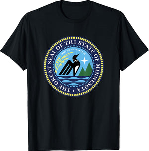 Minnesota Seal with Loon T-Shirt - T-Shirt | Black