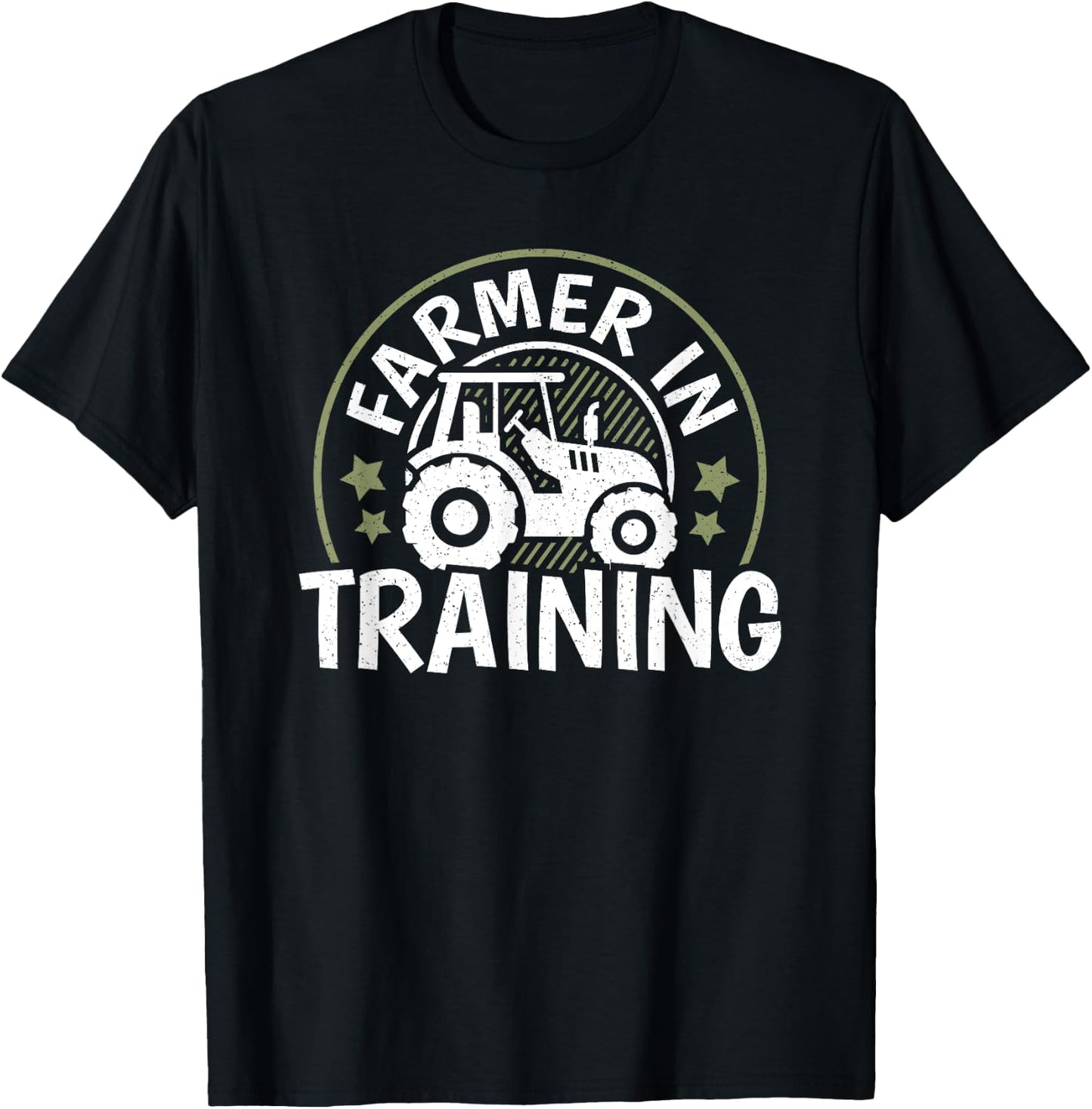 Farmer In Training Funny Farm Farming Men Women Boys Girls T-Shirt - T-Shirt | Black