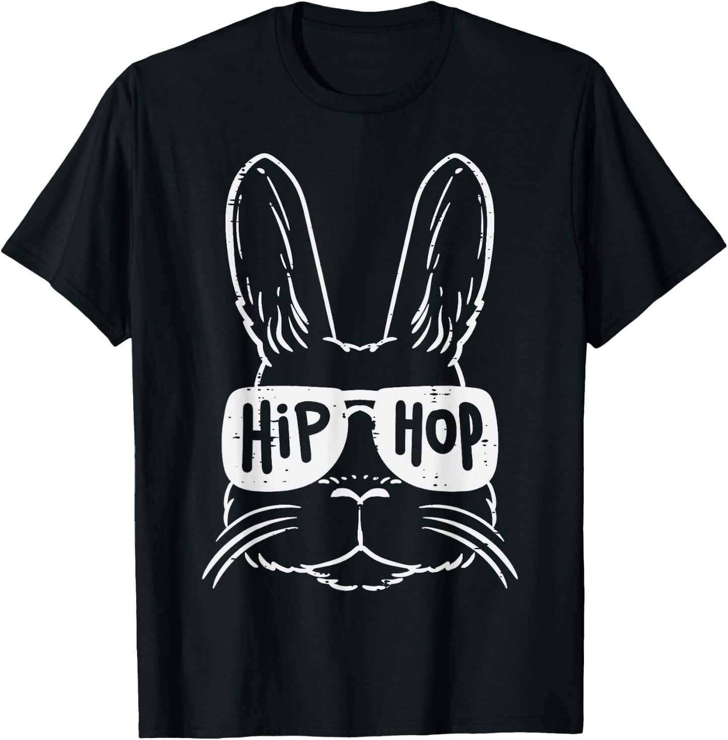 Easter Bunny Sunglasses Hip Hop Cool Rabbit Kids Women Men T-Shirt - T-Shirt | Black