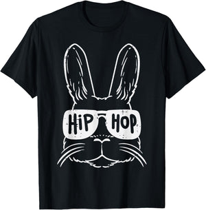 Easter Bunny Sunglasses Hip Hop Cool Rabbit Kids Women Men T-Shirt - T-Shirt | Black