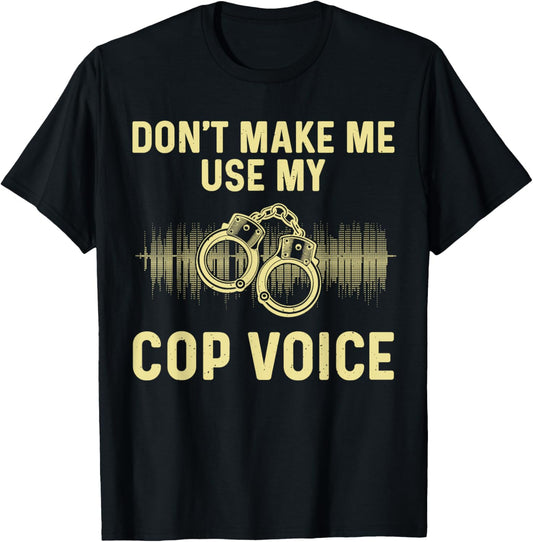Funny Police Officer Art Women Cop Policeman Police T-Shirt - T-Shirt | Black