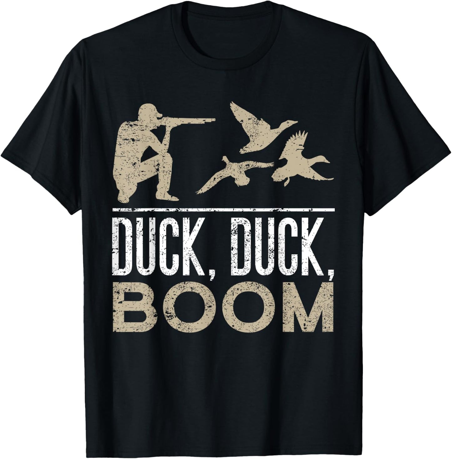 Duck Duck Boom Funny Duck Hunting T-Shirt - T-Shirt | Black
