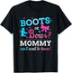 Gender reveal boots or bows mommy matching baby party T-Shirt - T-Shirt | Black