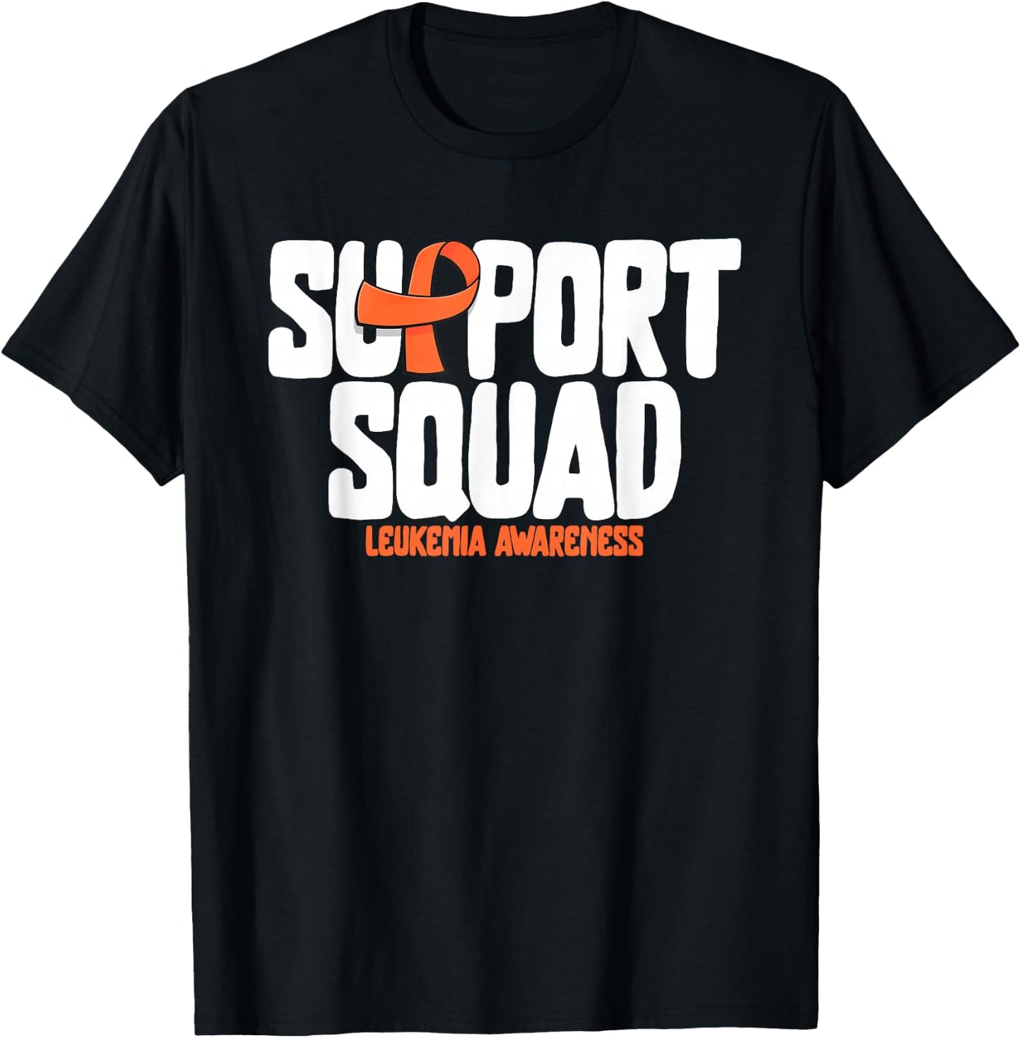 Leukemia Blood Cancer Support Squad Leukemia Awareness T-Shirt - T-Shirt | Black