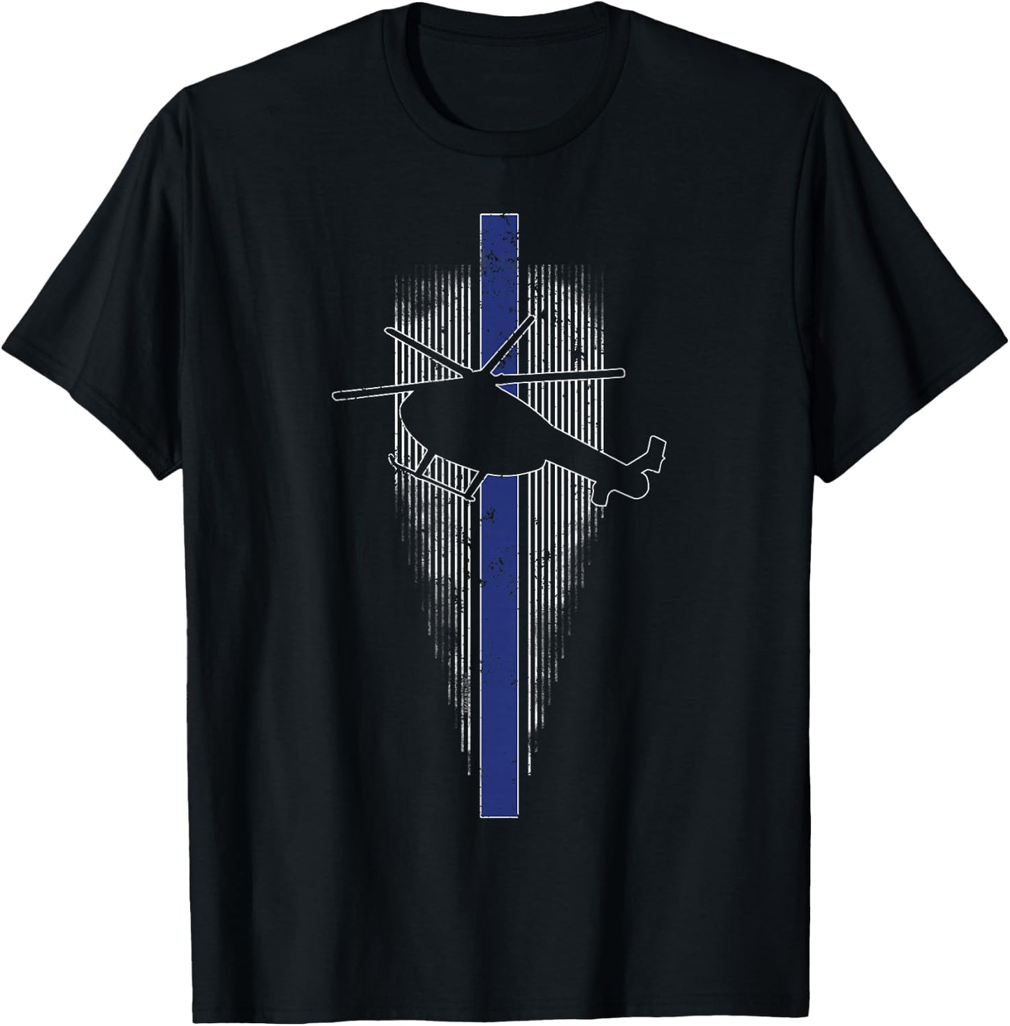 Police Aviation Police Aviator Helicopter Pilot Shirt T-Shirt - T-Shirt | Black
