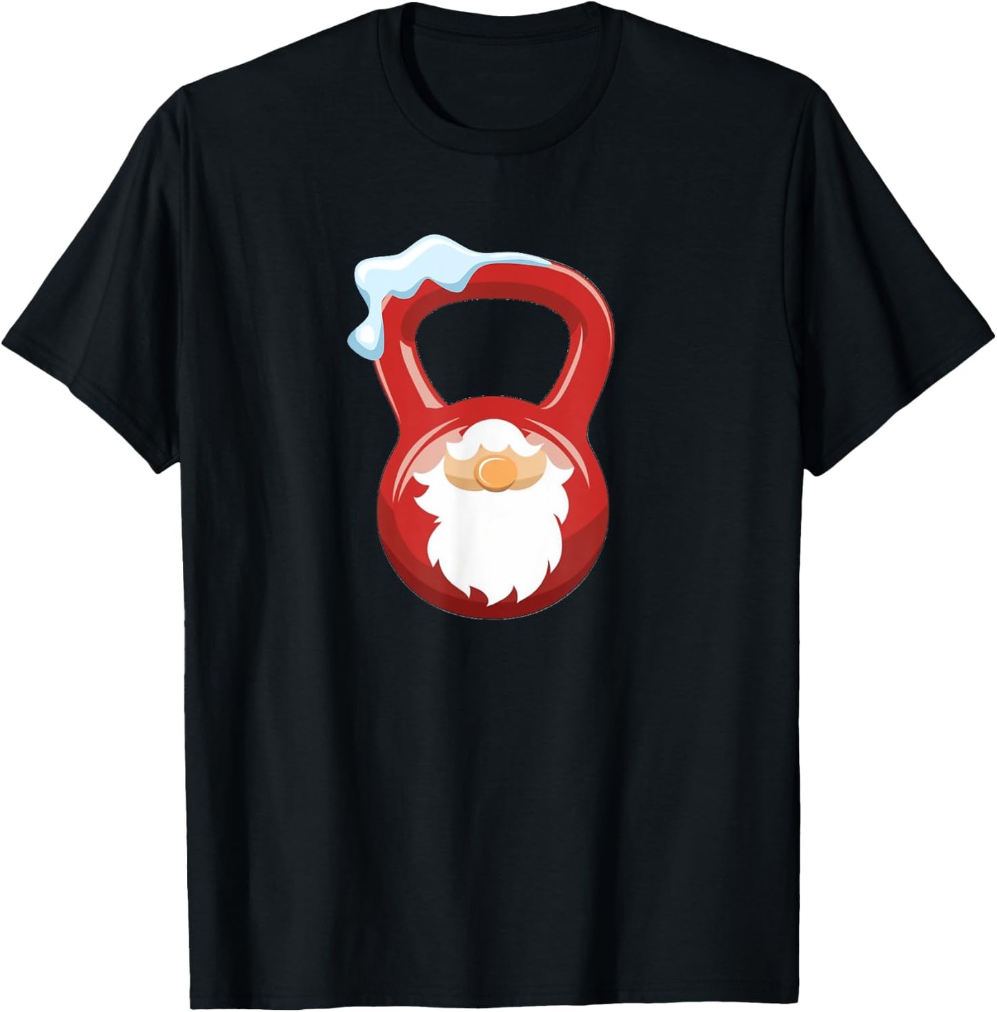 Christmas Gym Workout Gnome Kettlebell Xmas For Gym Lover T-Shirt - T-Shirt | Black