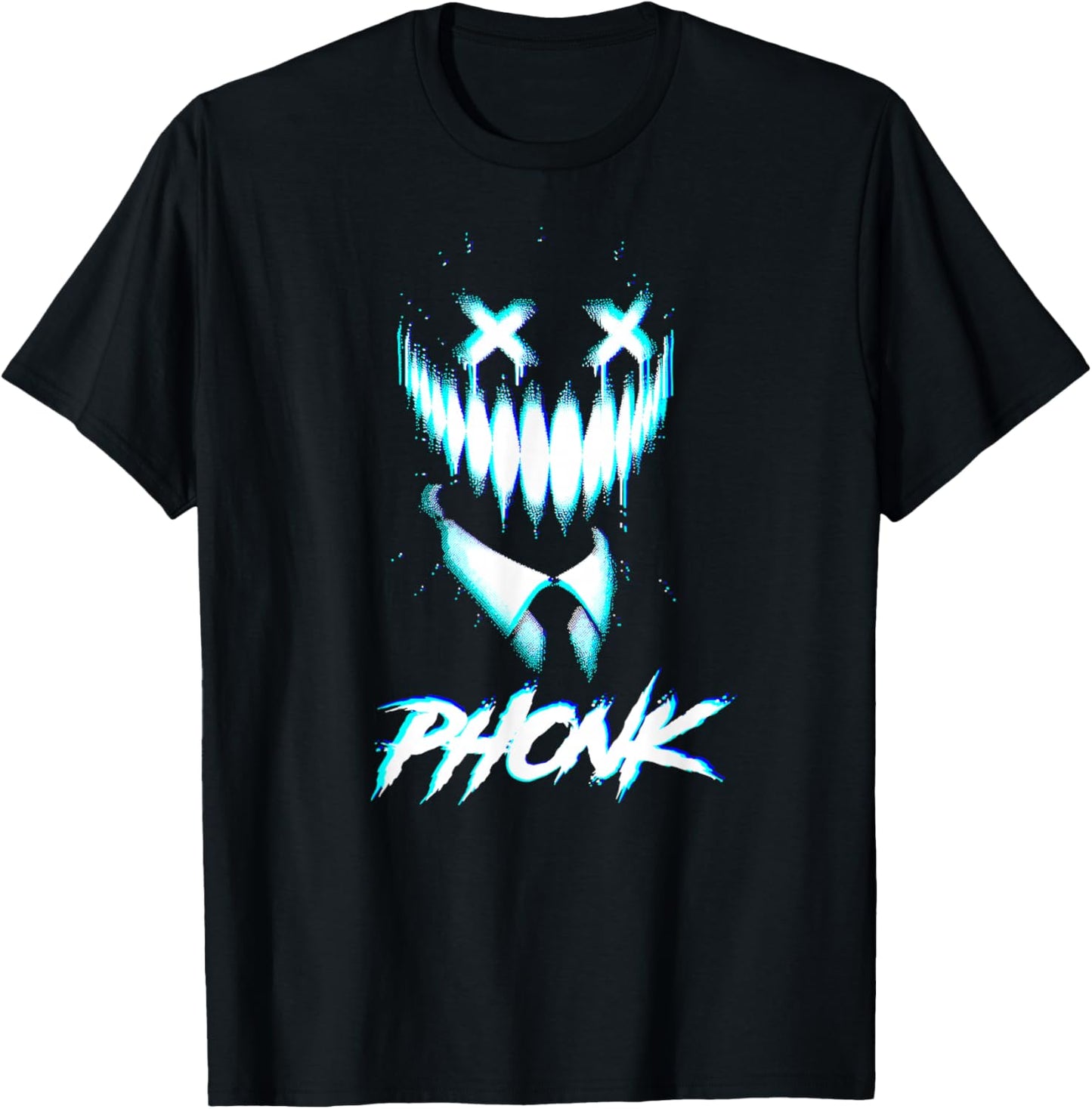 PHONK Music EDM techno glitchy creepy troll meme sigma phonk T-Shirt - T-Shirt | Black