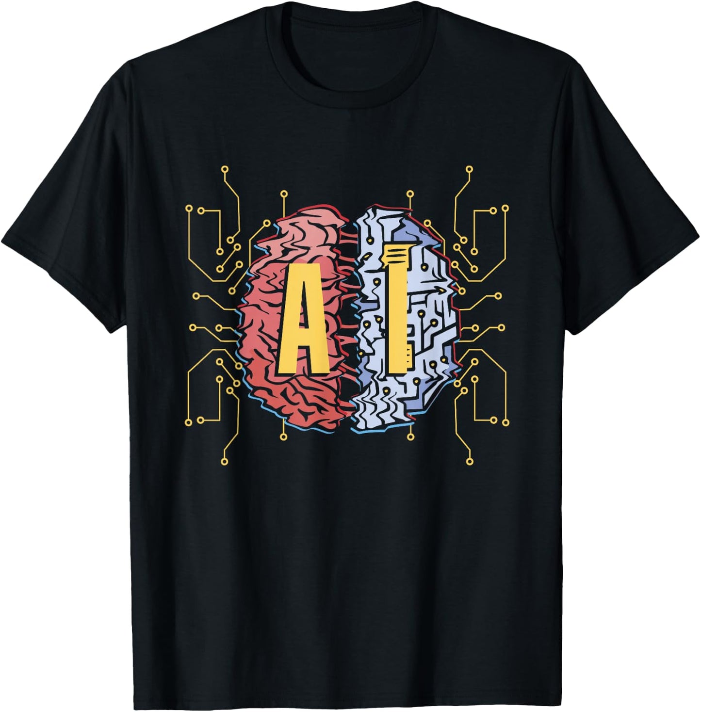 AI Brain | Computer Science | Artificial Intelligence T-Shirt - T-Shirt | Black