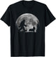 Bigfoot Walking a Dog Funny Corgi Lovers Moon Halloween T-Shirt - T-Shirt | Black