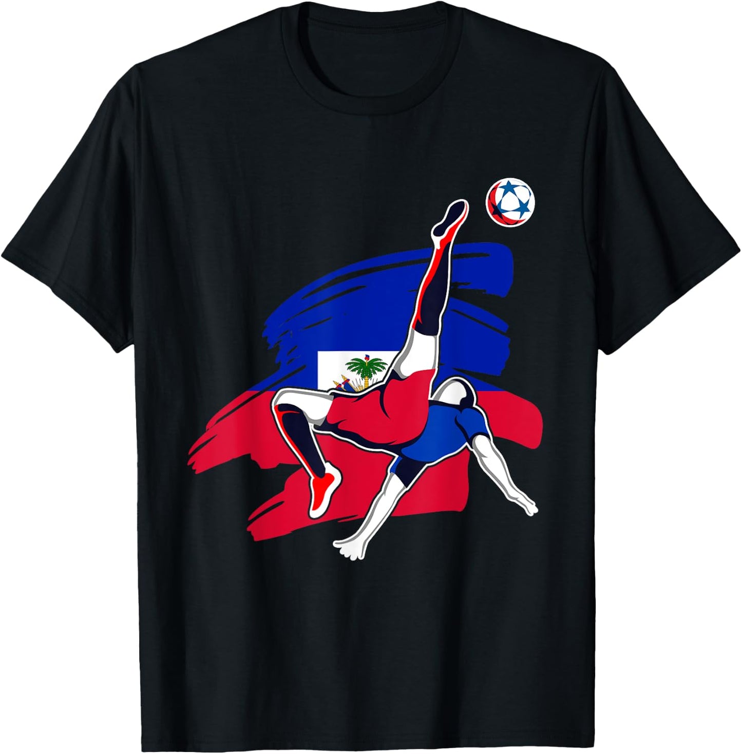 Haiti Soccer Fans Jersey Pride Proud Haitian Football Lovers T-Shirt - T-Shirt | Black