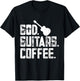 God Guitar Coffee Christian Guitar Player Guitarist Jesus T-Shirt - T-Shirt | Black